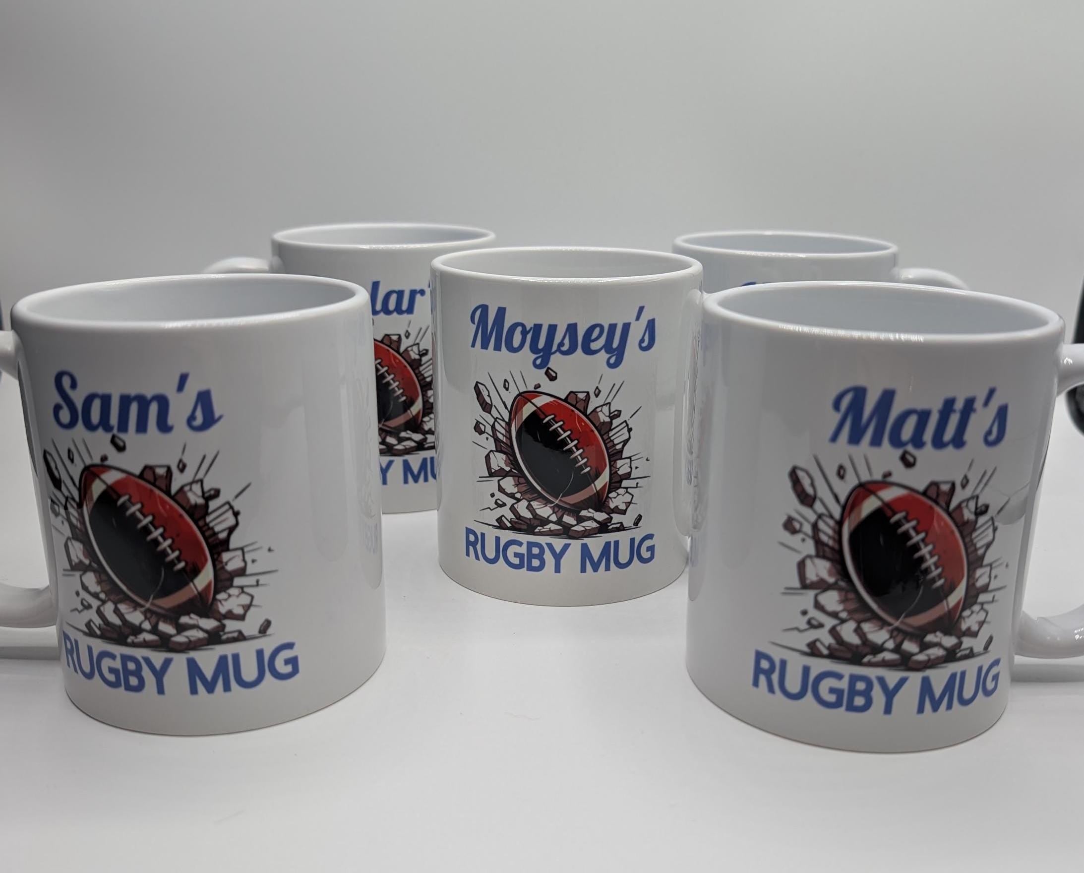 Personalised Rugby Mug / Gift for Rugby Player / Personalised Rugby Gift / Rugby Stocking Filler / Boys Rugby / Girls Rugby / Gift for Rugby