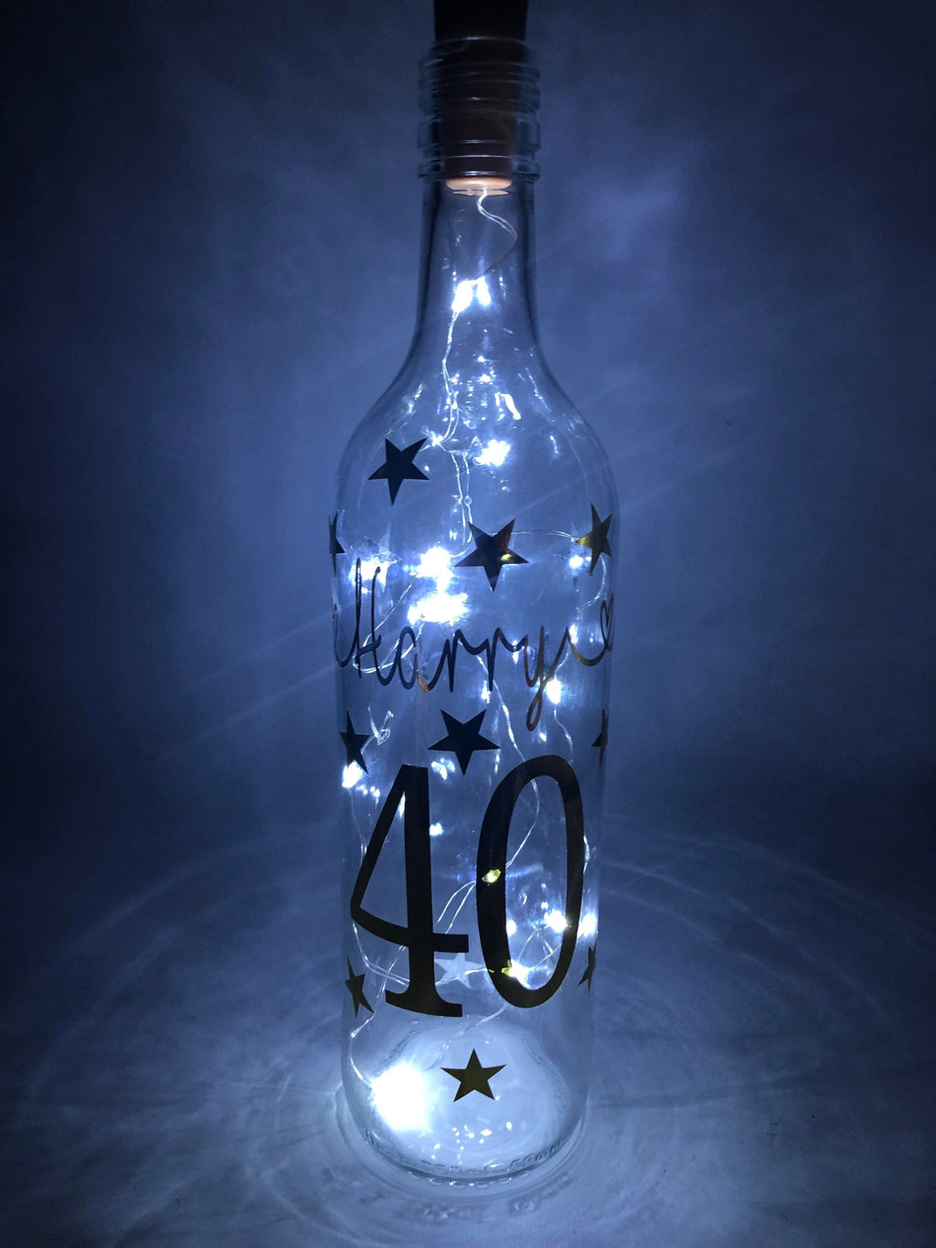 Personalised Light up Bottle, Milestone Birthday, 18th Birthday, 21st Birthday, 30th Birthday, 40th Birthday, 50th Birthday, For Her / Him