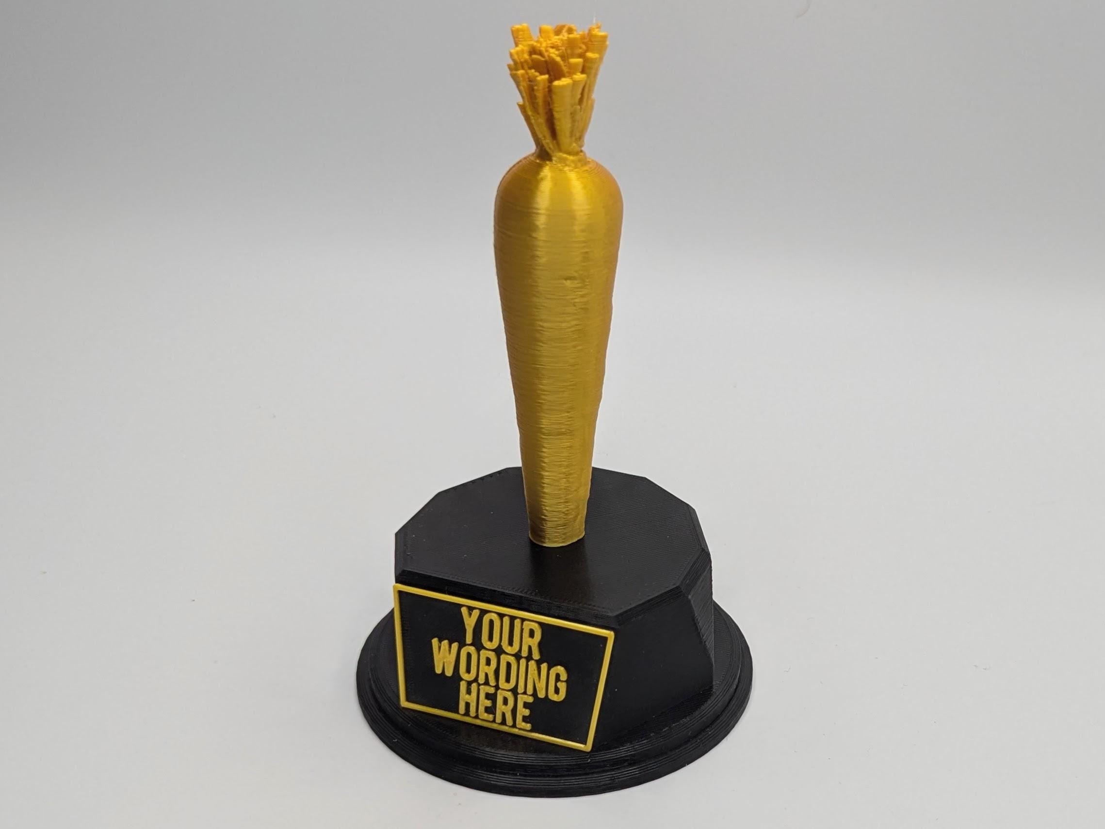 Personalised Carrot Trophy, Carrot Fun Trophy, Carrot A Lot About You, Carrot Gift, Carrot Top Award, Emotional Carrot, Carrot Award, Carrot