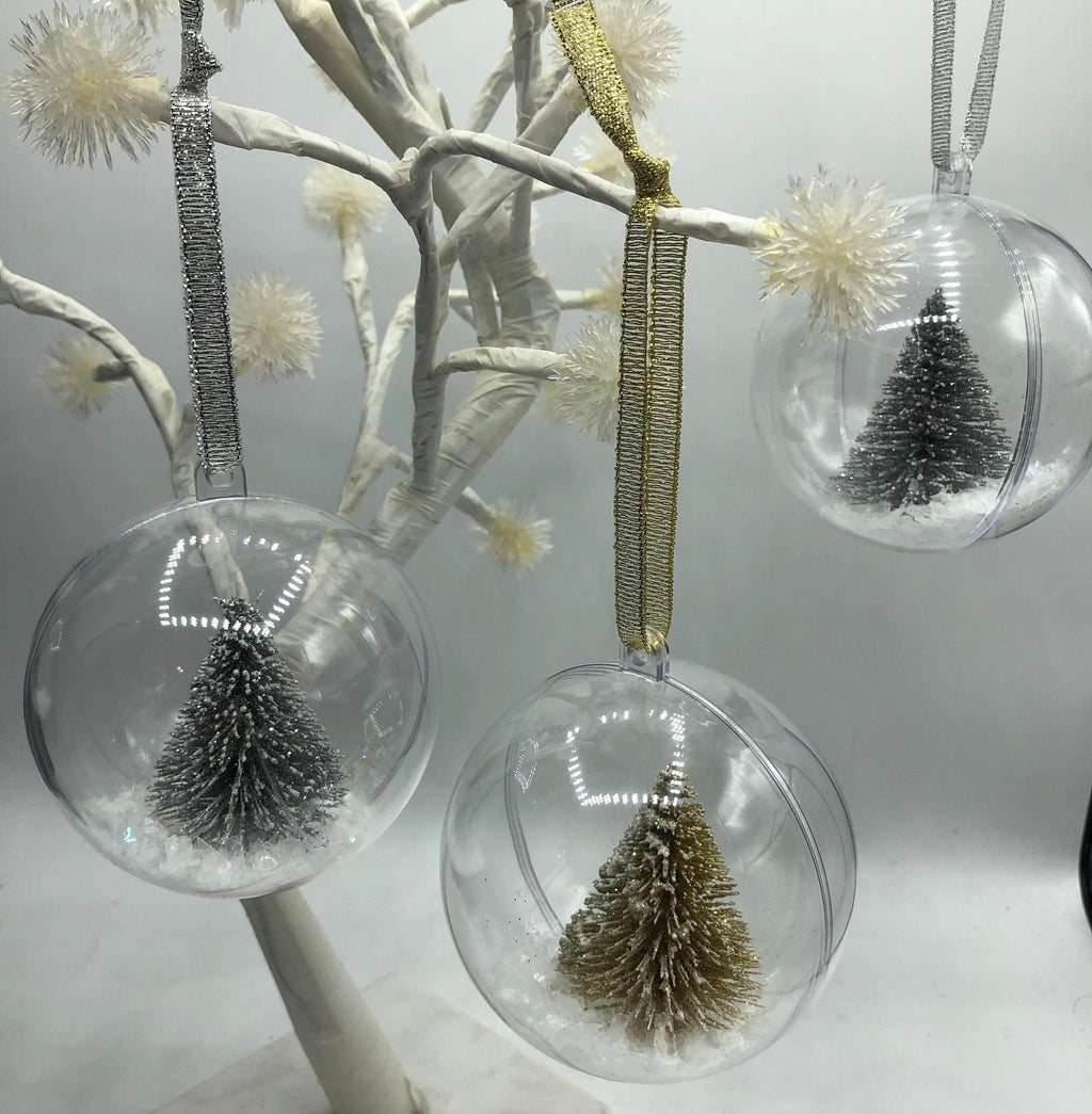 Personalised Glitter Tree Snow Globe Christmas Bauble / Tree Personalised Decoration / Name Bauble / Personalised Christmas Ornament Gift