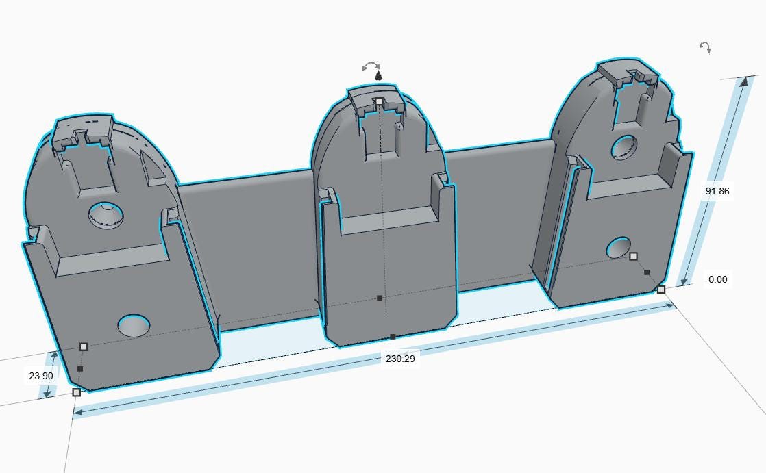 Triple Battery Wall Mount for BOSCH 18V PBA W-B Power4all Batteries / Storage Holder Fits three of Bosch's new Power4all System tool batteries.