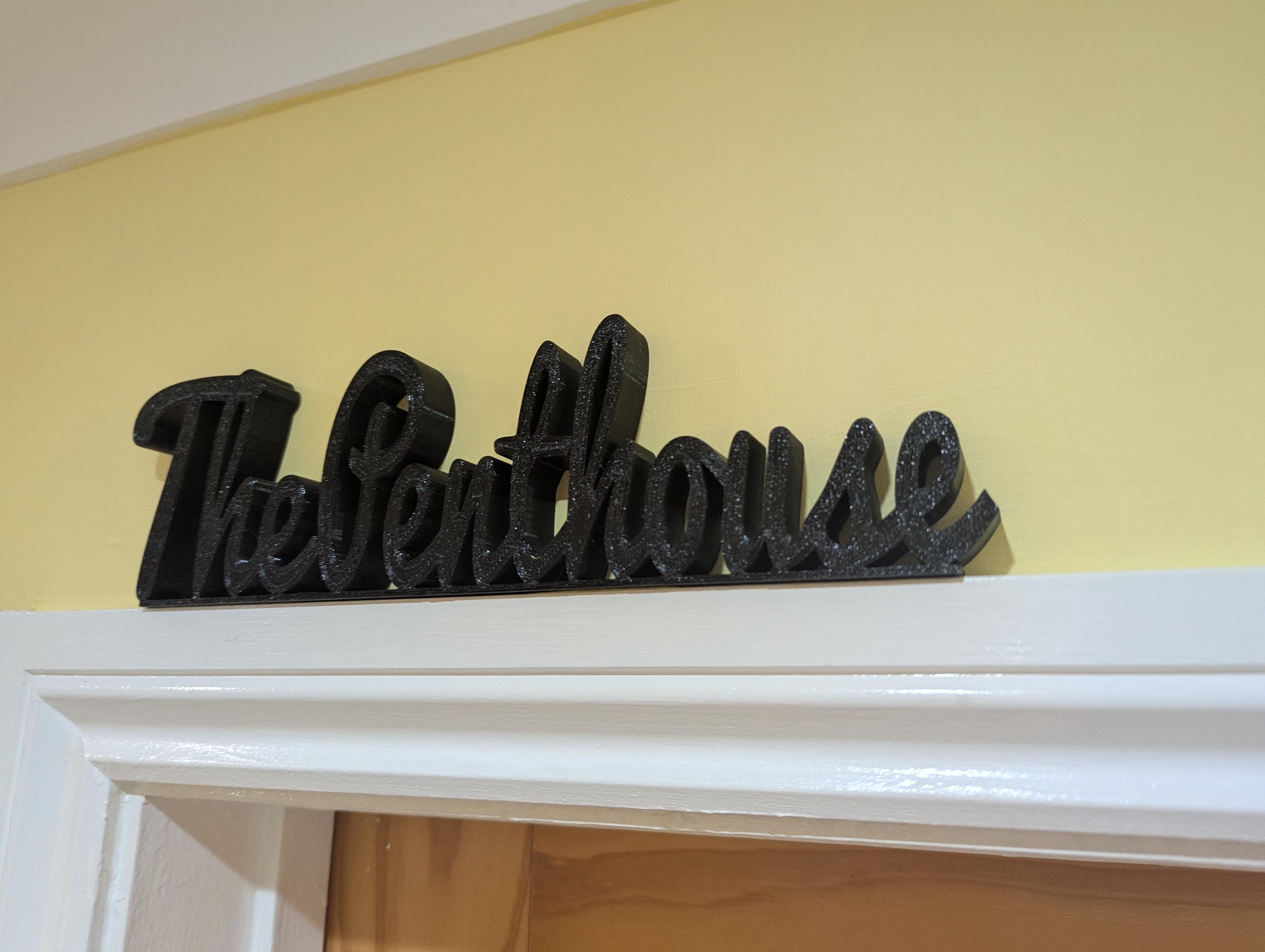 The Penthouse Door Sign, Plaque for Bedroom, Custom Door Sign, Door Topper, The Penthouse Sign, Above Door Sign, The Penthouse Above Door