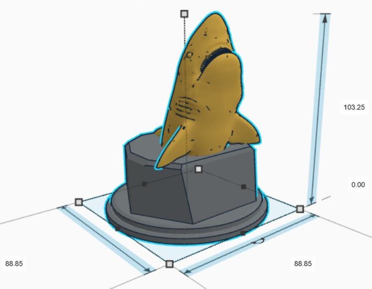 Personalised Shark Trophy, Great White Shark, Custom Trophy Gift, Funny Shark Award Gift, Office Trophy, Biggest Shark Trophy, Shark Lover