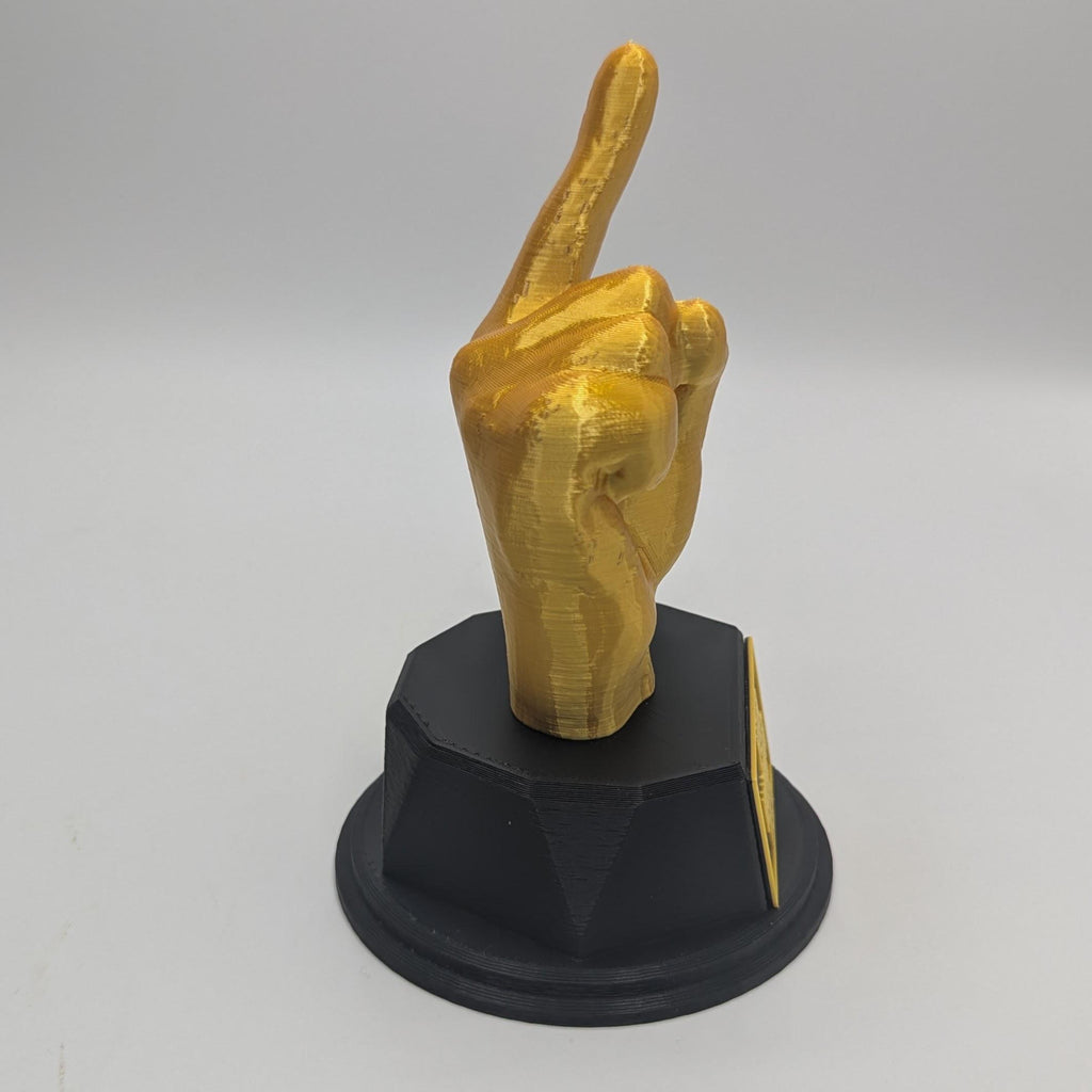 Personalised Pointy Finger Trophy, Finger Trophy, Index Finger Trophy, Joke Finger, Pointing Trophy, Office Award, Gift to friend Joke Award