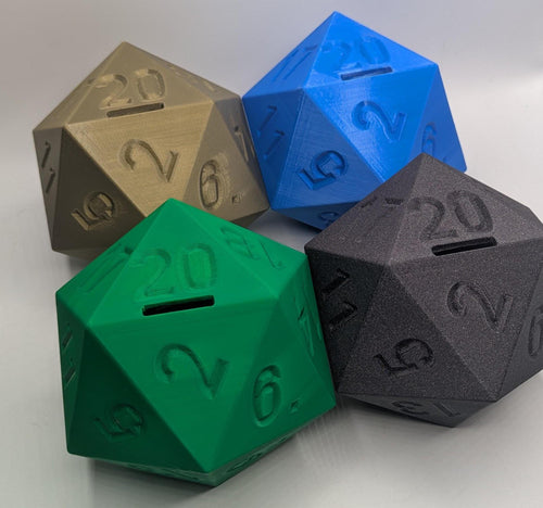 D20 Dice Moneybox, Gift for Role Playing Table Top Gamer, D20 Pot Table Top Gaming, RPG Dice Moneybox Gift, Dice Shaped Moneybox, D20 Gift