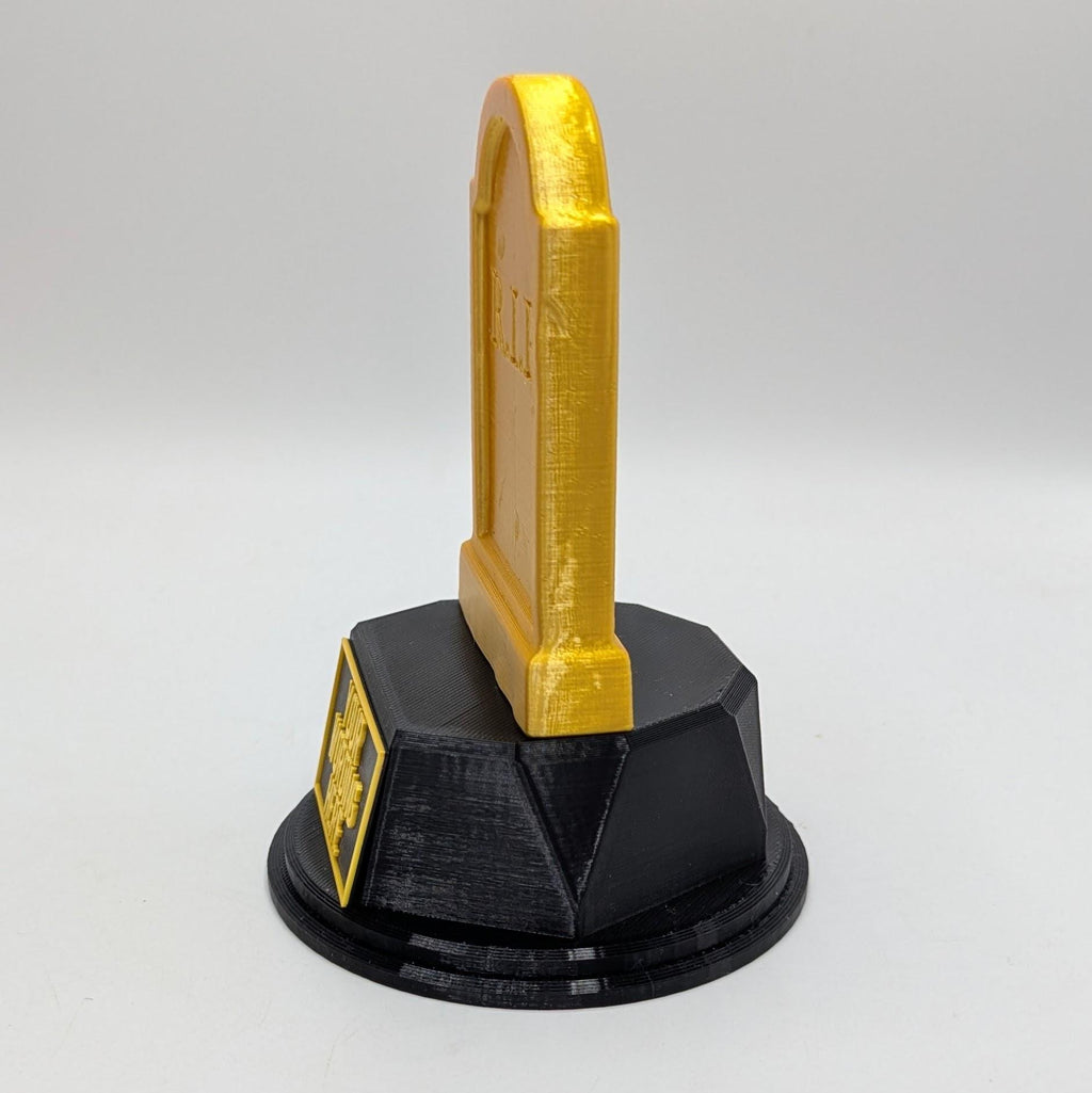 Personalised Headstone Trophy, Custom Trophy Gift, Halloween Lover Trophy, RIP Trophy Award, Headstone Shaped Award, Headstone Joke Award