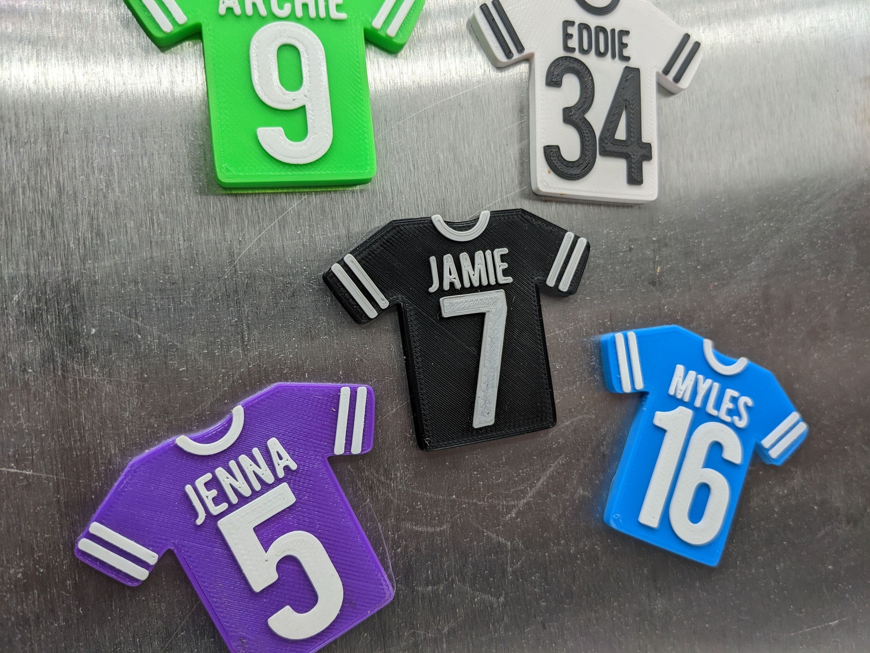 Personalised Football Shirt Magnet / Soccer Magnet / Football Party Bag Fillers / Football Team Magnets / Football Gift / Football Favour