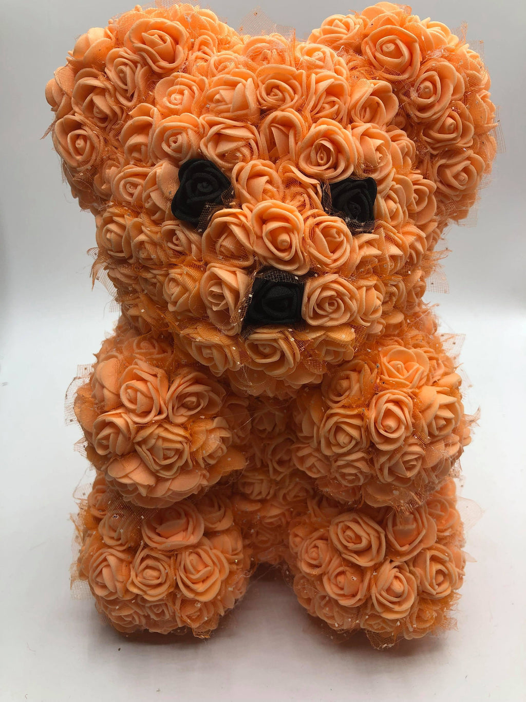 Personalized Handmade Rose Flower Bear, Anniversary Gift