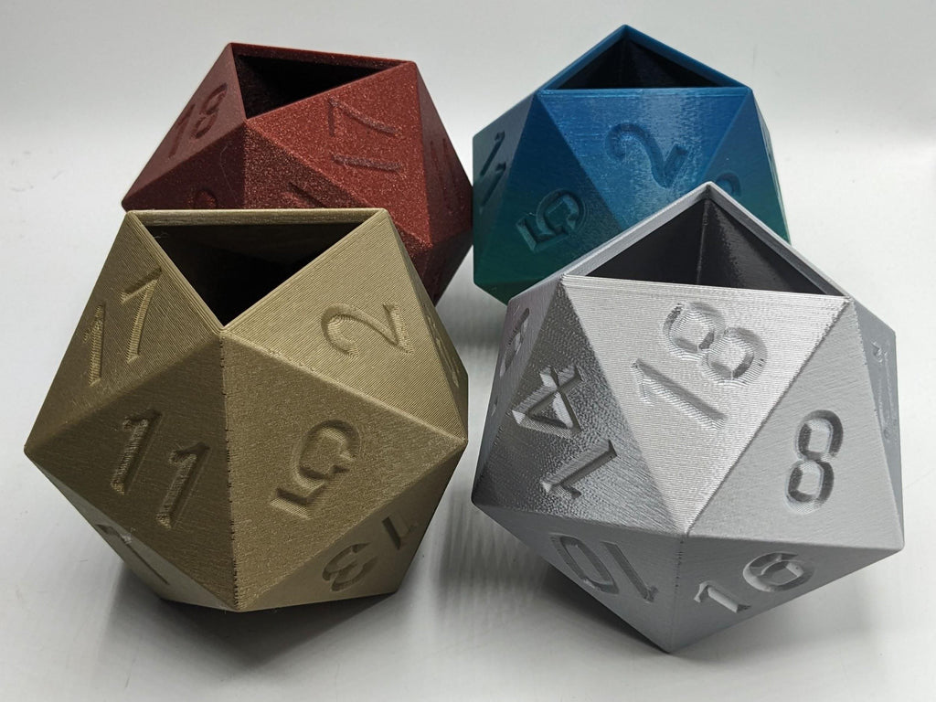 D20 Dice Pen Pot for Role Playing Table Top Gamers / D20 Pot Table Top Gaming / RPG Dice Pen Pot Gift / Pen Pot in the shape of D20 Dice