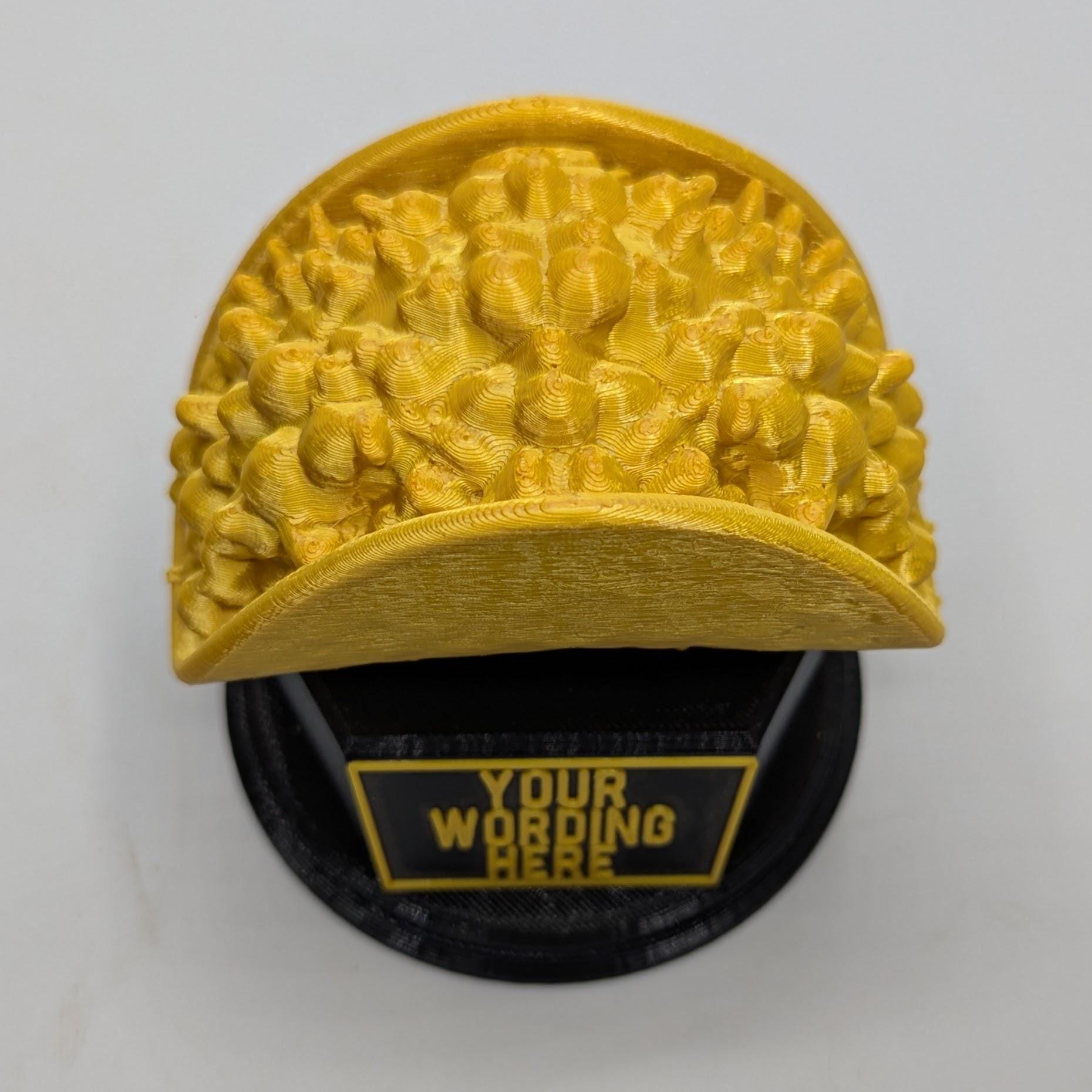 Personalised Taco Trophy, Taco Award Gift, Custom Trophy Gift, Funny Tortilla Award Gift, Office Trophy, Taco Lover Gift, Tortilla Lover