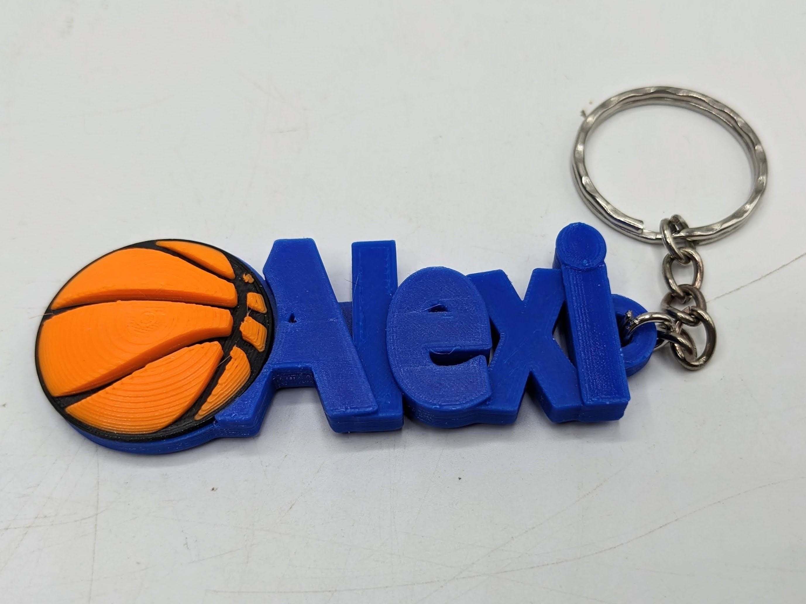 Personalised Basketball Keyrings, Custom Made Basketball Gift, Basketball Player Gift, Basketball Name Bag Tag, Gift for Basketball Lover
