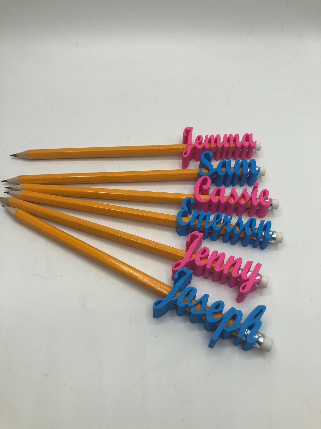 Personalised Script Pencil Topper / Party Bag Filler / Gift for Teachers / Gift for Office Staff / Under 5 Pound / Pencil Topper with Pencil