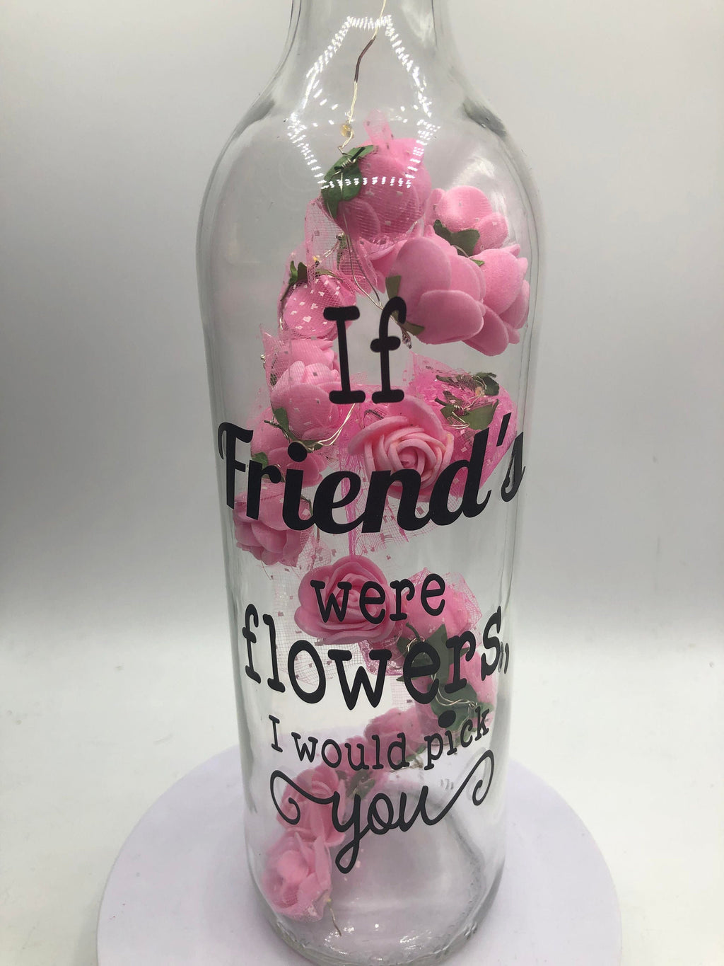 Friendship Light Up Bottle, Best Friend Gift, Friends Roses LED Bottle, Gift for Friend, Friend Keepsake, Friend Birthday, Friend Christmas