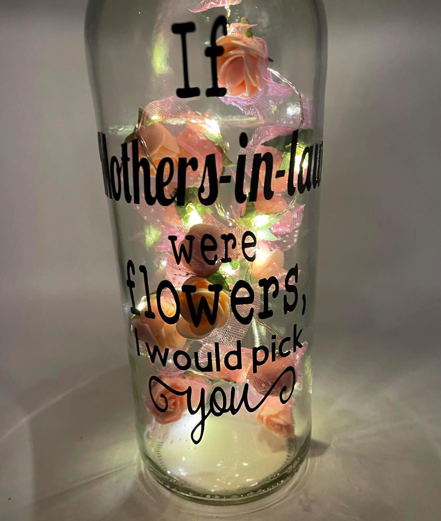 Mother in Law Roses Light Bottle, Mother's Day Gift, If Mothers were flowers Gift, Mum Christmas Gift, Gift for Mum Birthday, Mum Christmas