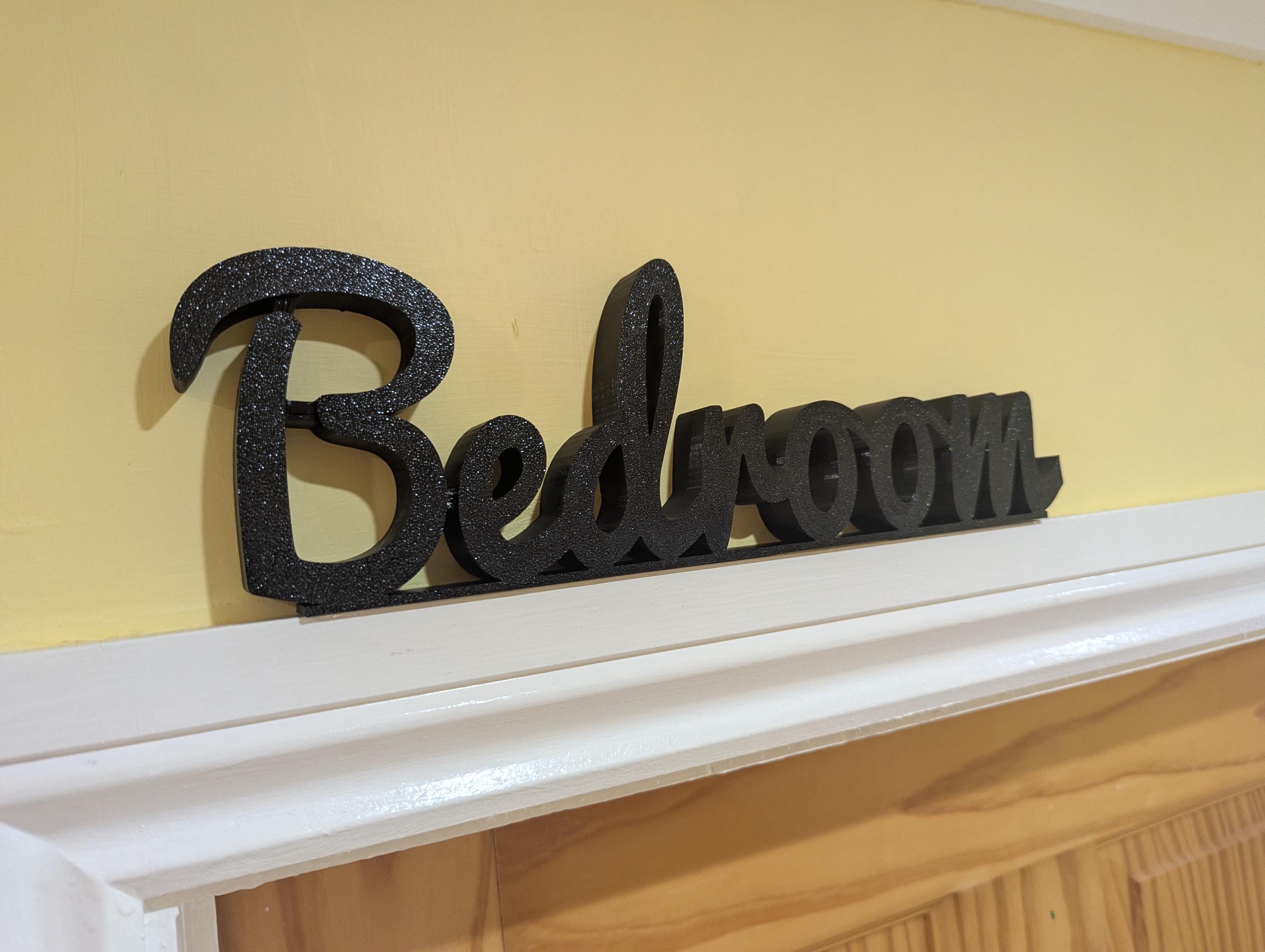 Bedroom Door Sign, Plaque for Bedroom, Custom Door Sign, Door Topper, Bedroom Sign, Above Door Sign, Bedroom Above Door Sign, Bedroom Label