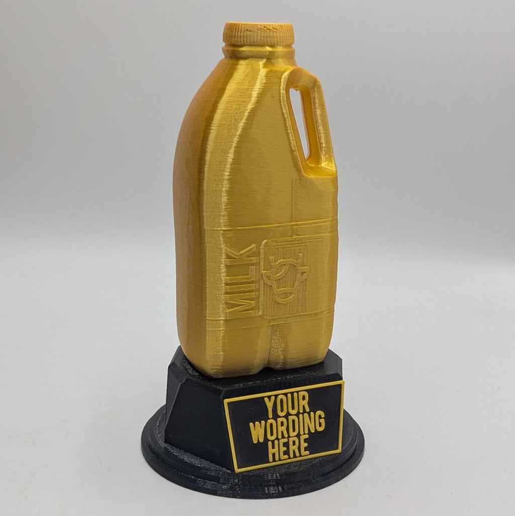 Personalised Milk Trophy, Milk Bottle Shape Gift, Milk Award Gift, Milk Lover Gift, Custom Award, Farmer Trophy Award, Milk Drinker Award