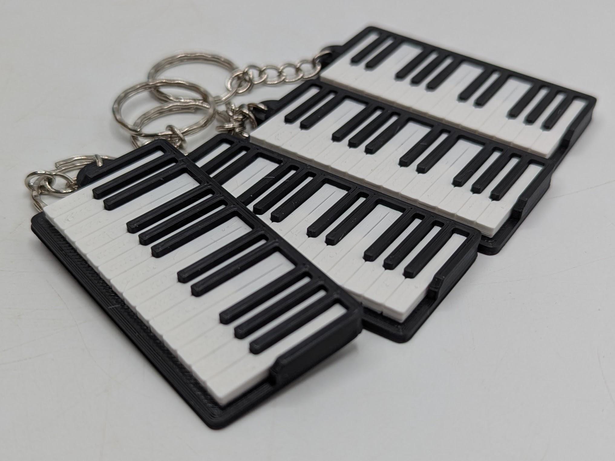Piano Keyring, Keyboard Keyring, Piano Shape Gift, Piano Player Gift, Music Teacher Gift, Musician Keyring, Pianist Gift, Piano Lover Gift