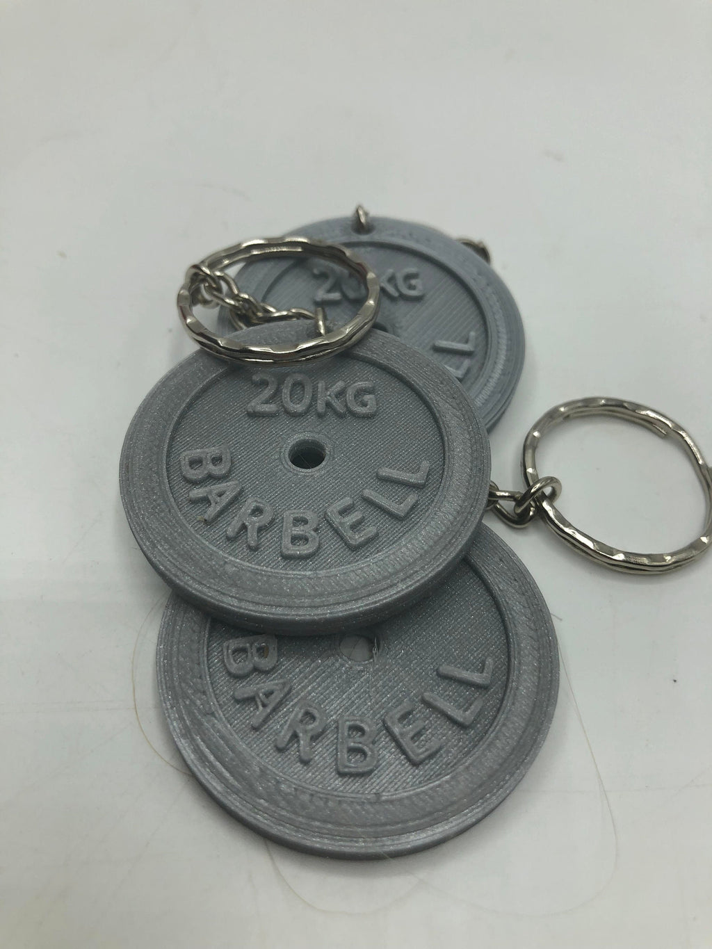 Weight Lifting Plate Keyring / Bag Tag in the shape of 20kg Barbell Weight Plate / Gift for Bodybuilders / Weight Lifter / Gym keyring