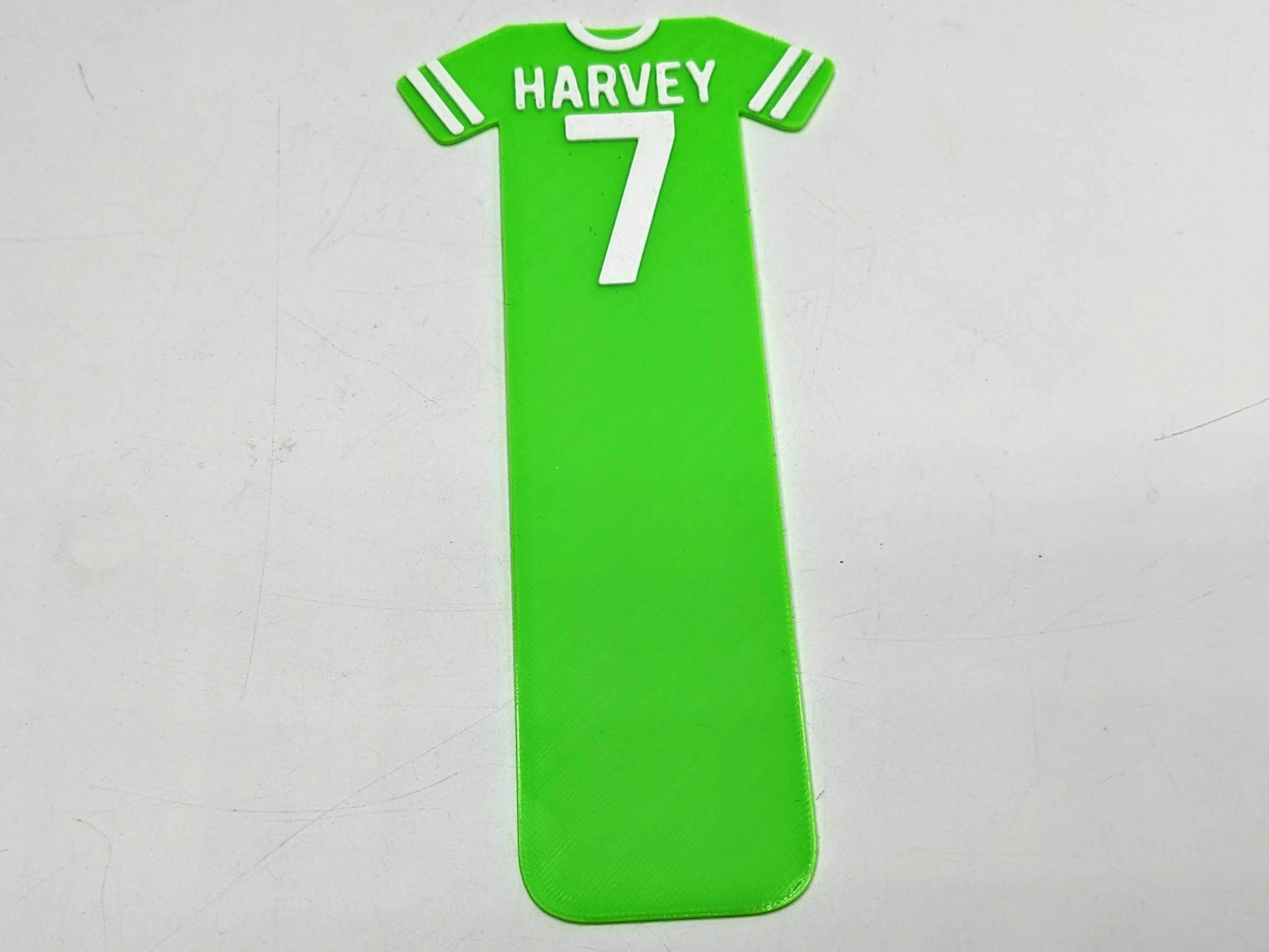 Football Shirt Personalised Bookmark / Soccer Gift / Football Reading / Football Lover Gift / Soccer Bookmark Gift / Party Bag Filler Gift