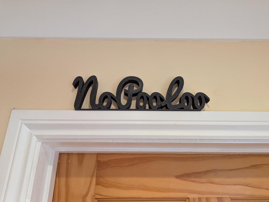 No Poo Loo Door Sign, Toilet Door Topper, Toilet Door Sign, Bathroom Door Sign, Custom Door Sign, Restroom Door Sign, Quirky Door Sign