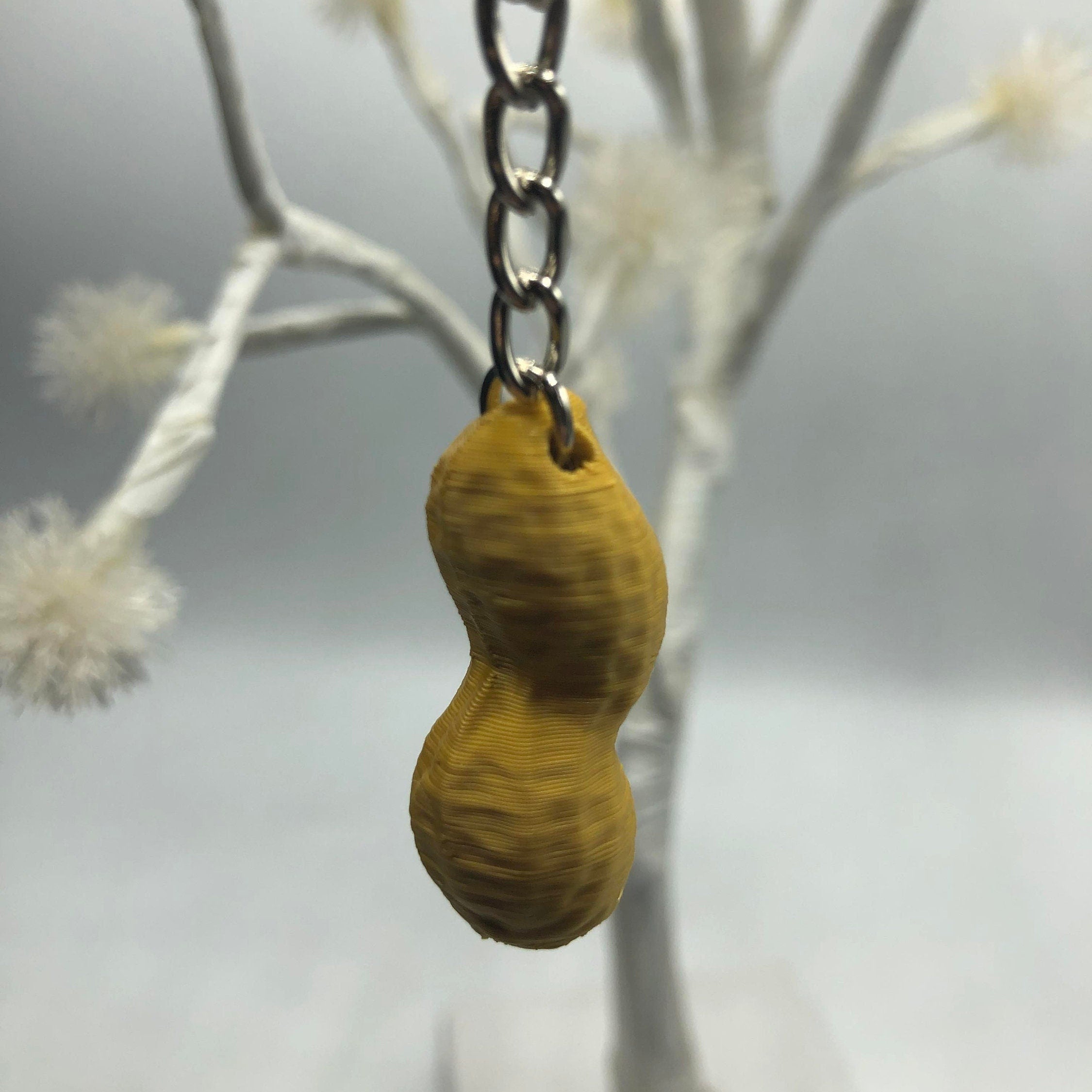 Peanut keyring - Little Peanut Bag Charm / Party Bag Filler / Novelty Peanut Keyring Gift / Peanut Bag Tag / Monkey Nut Keyring / Monkey Nut