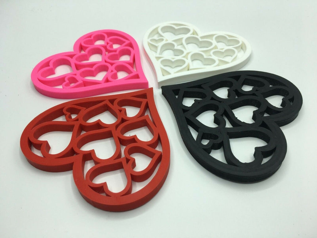 Heart Drinks Coasters / Valentines Day Gift / Love Coaster / Heart Shaped Coaster / Drinks Coaster / Coaster Heart Gift / Heart Shaped Gift