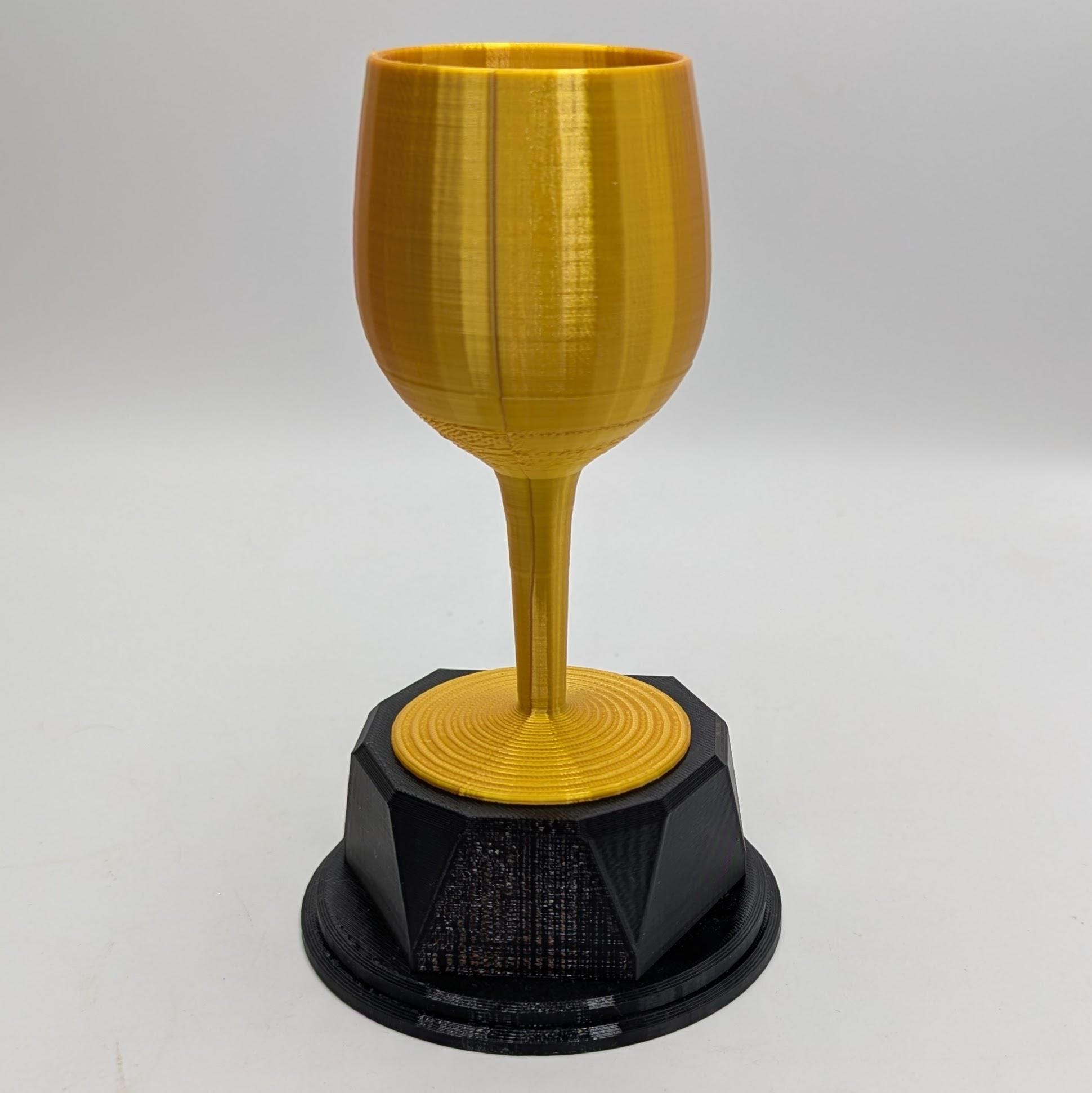 Personalised Wine Glass Trophy, Best Wine Trophy, Wine Lover Trophy, Novelty Office Trophy, Biggest Drinker Award, Custom Trophy Wine Award