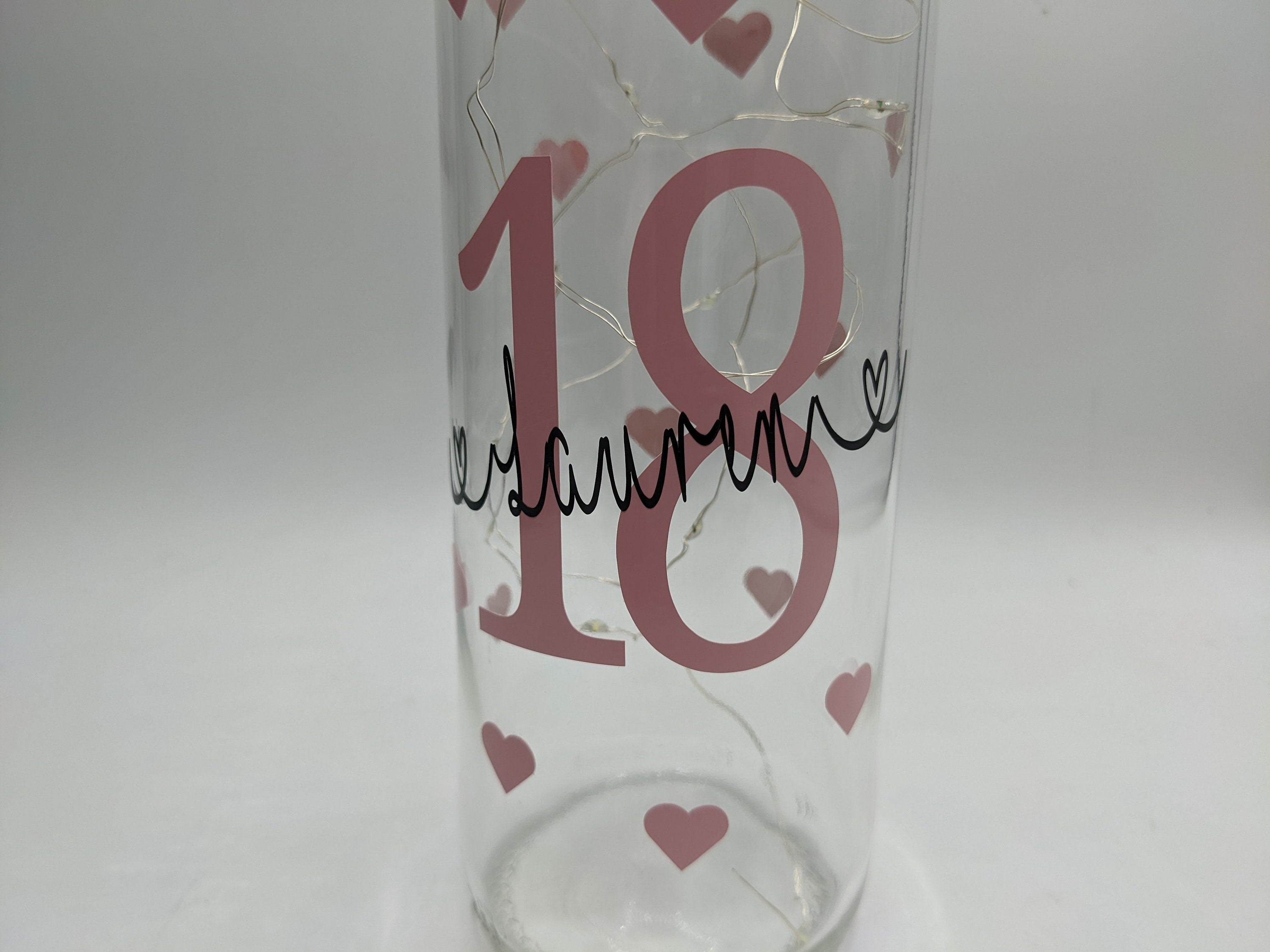 Personalised 21st Light Up Bottle, 21st Milestone Birthday, 21 Gift for her, Special 21st Birthday, 21st Birthday Present, Special 21st Gift