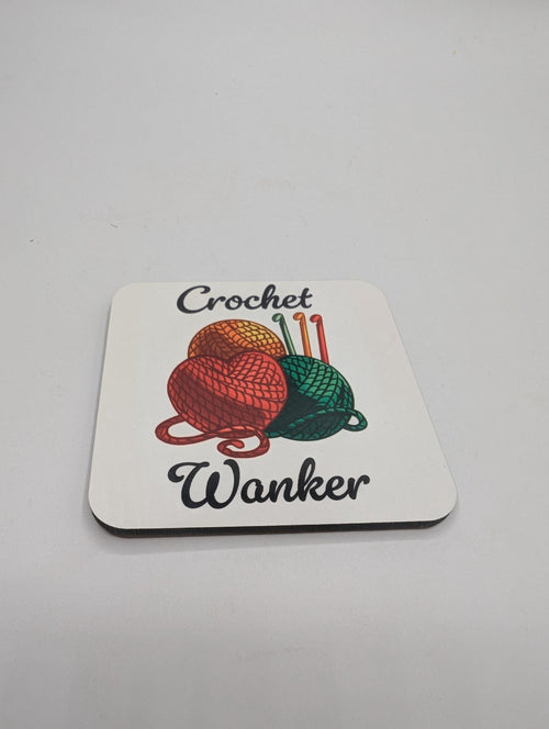 Crochet Wanker Coaster, Funny Gift for Crocheter, Crochet Gift, Mother's Day, Crochet Gift for Her, Crochet Gift For Him, Crochet Lover Gift