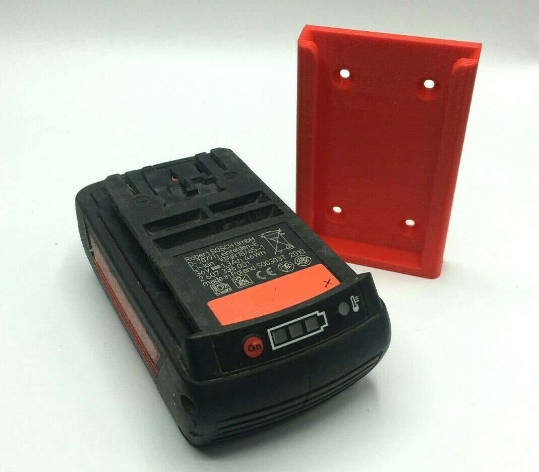 BOSCH 36V BATTERY MOUNT Battery Storage Holder for Shed / Van / Workshop (Qty:1) / Storage Tool Holder Bosch 36V Battery