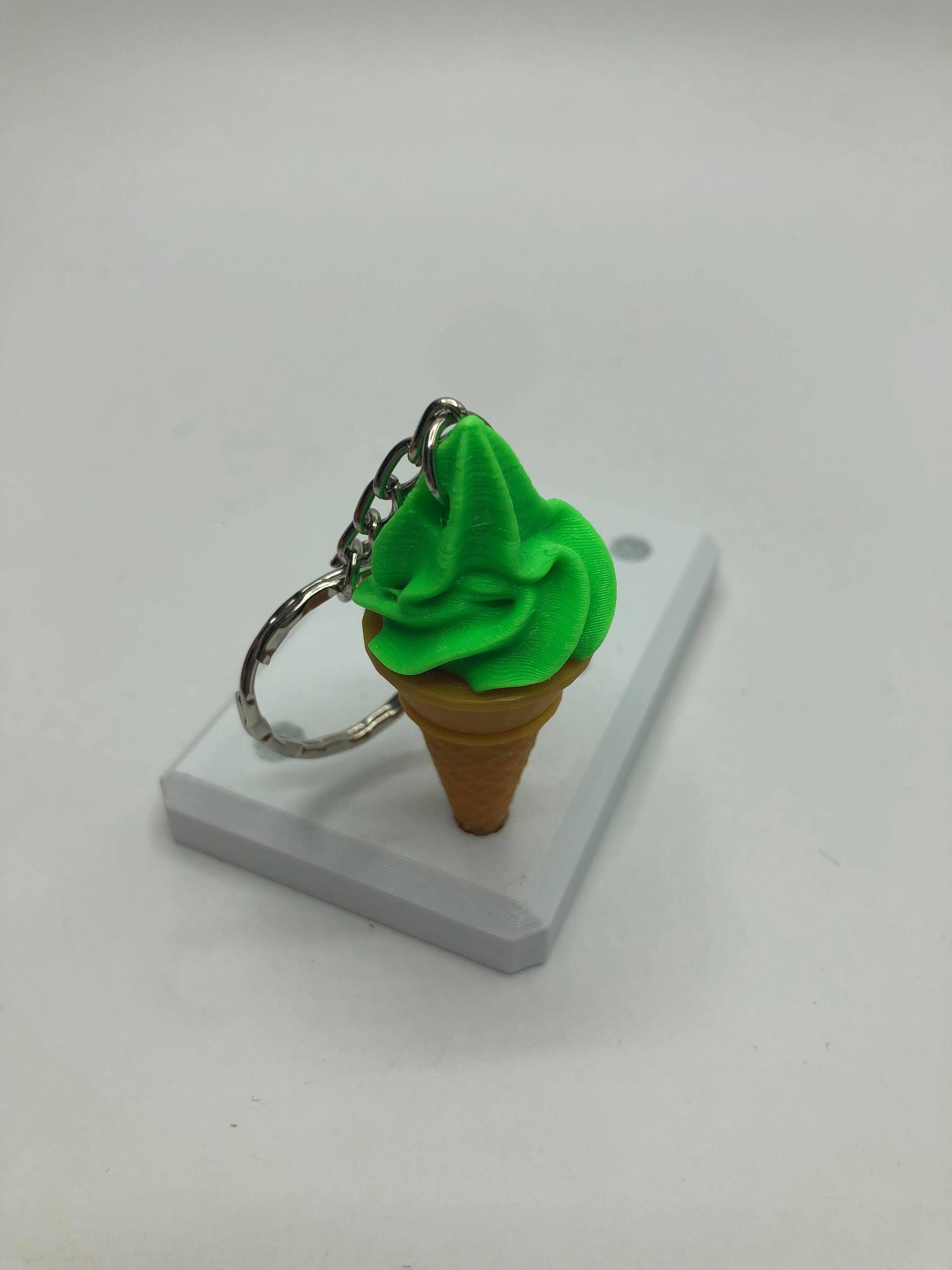 Ice Cream Cone Keyring, Whipped Ice Cream Keyring, Ice Cream Shape Gift, Ice Cream Lover, Ice Cream Charm, Frozen Yoghurt Keyring, Cone Tag