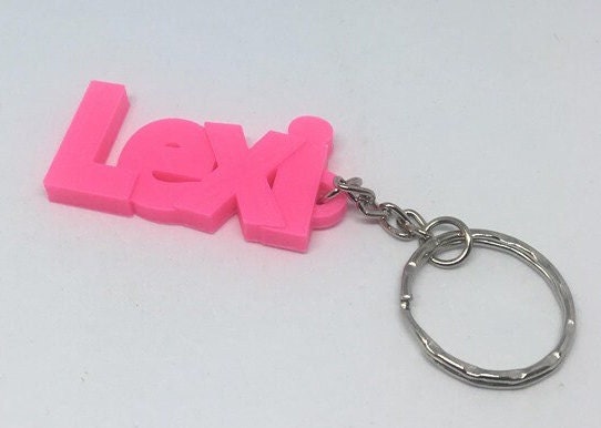 Personalised Keyring, Custom Name Keyring, Party Bag Filler, Under 5 Pound Gift, Personalized Keychain, Small Personalised Gift, 3D Name