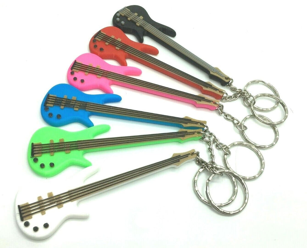 Electric Bass Guitar Keyring, Gift for Bass Player, Music Teacher Gift, Bass Guitar Lover Keyring, Guitarist Gift, Music Keyring Gift, Music