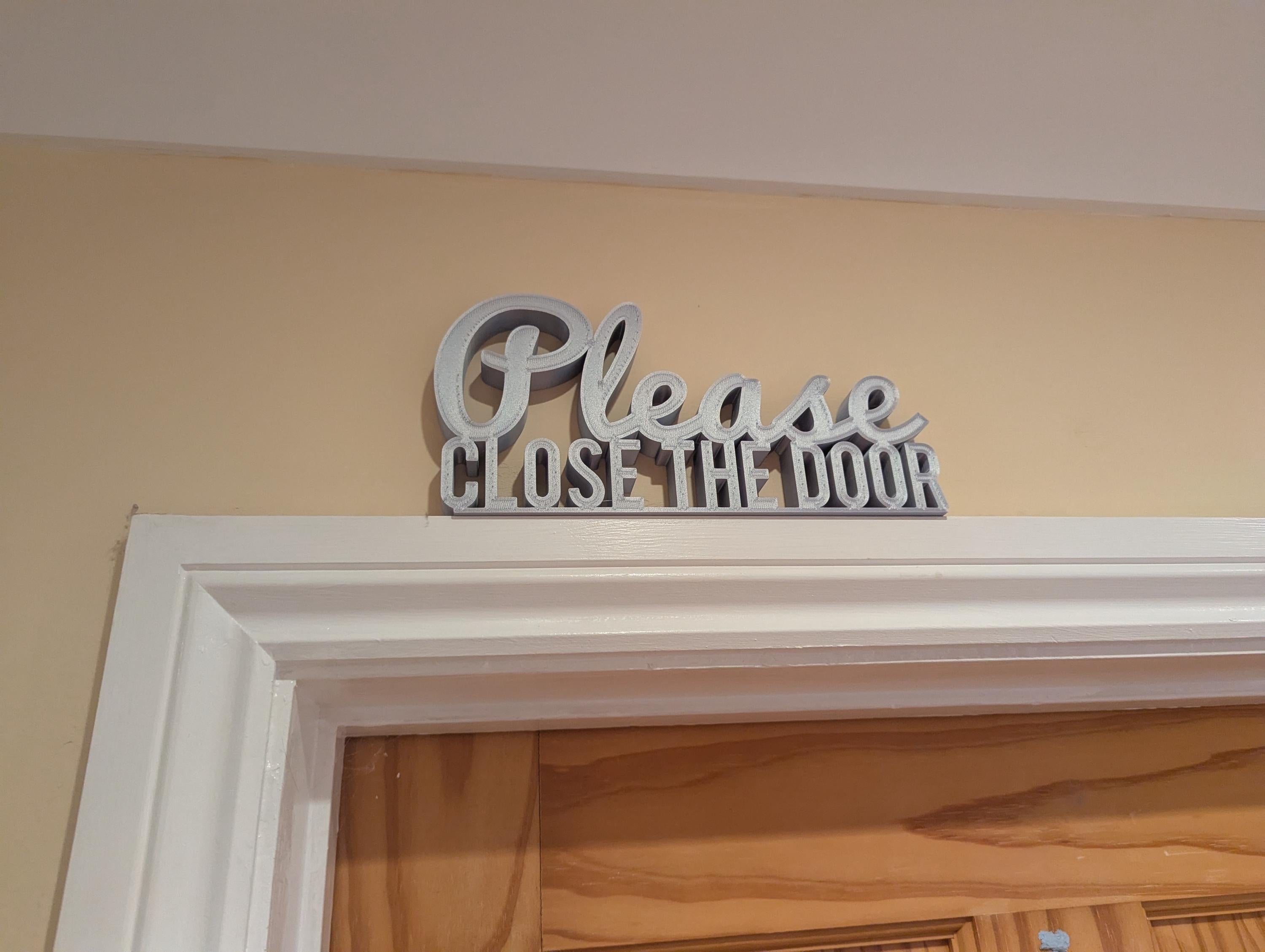 Please Close The Door Sign, Bye Door Sign, Door Topper, Custom Door Sign, Close The Door Sign, Above Door Sign, Quirky Door Sign, Goodbye