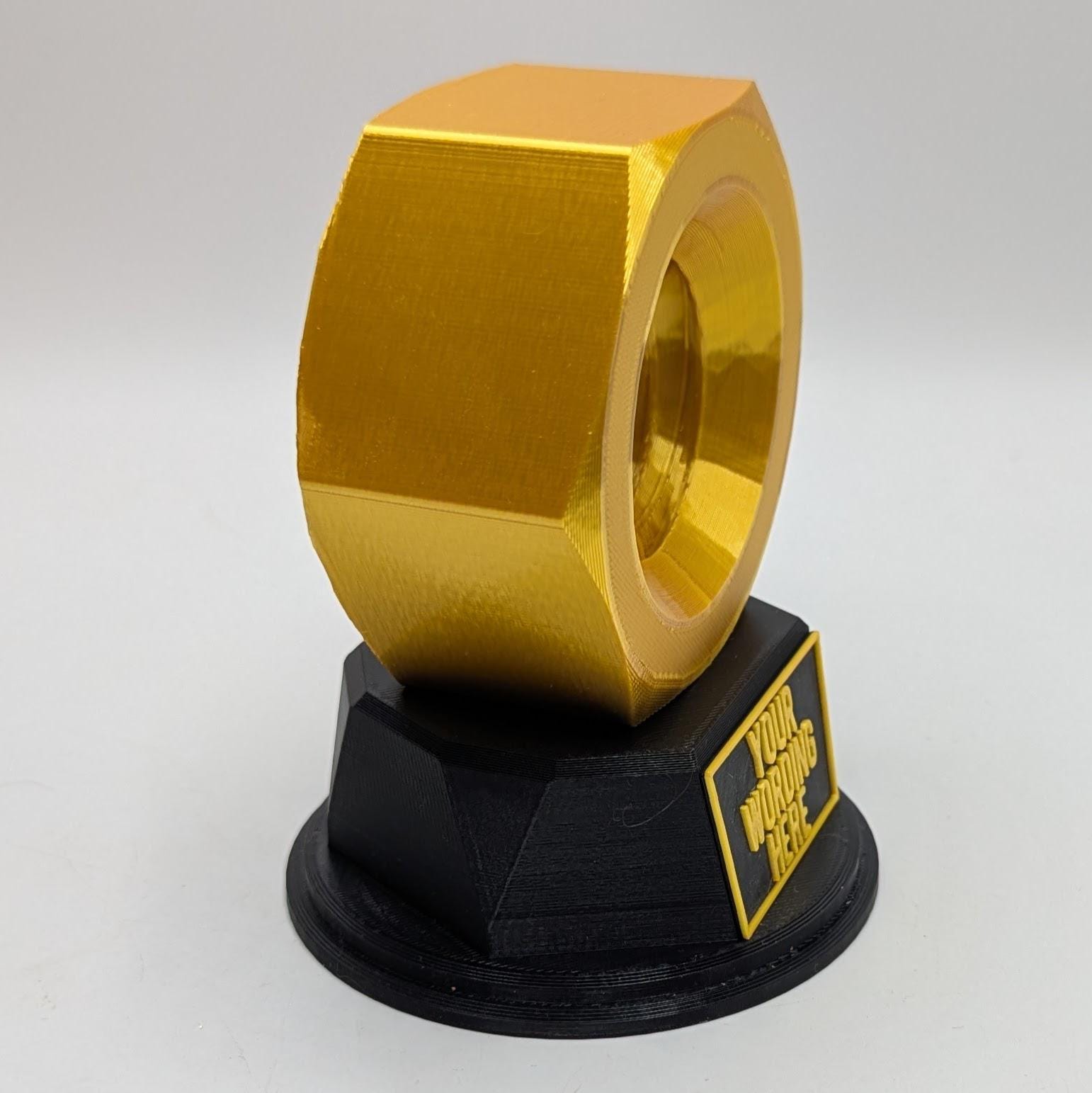 Personalised Nut Trophy, Custom Trophy Gift, Builder Trophy Gift, Mechanic Trophy Gift, Best Mechanic Award, Mechanic Gift, Engineer Award