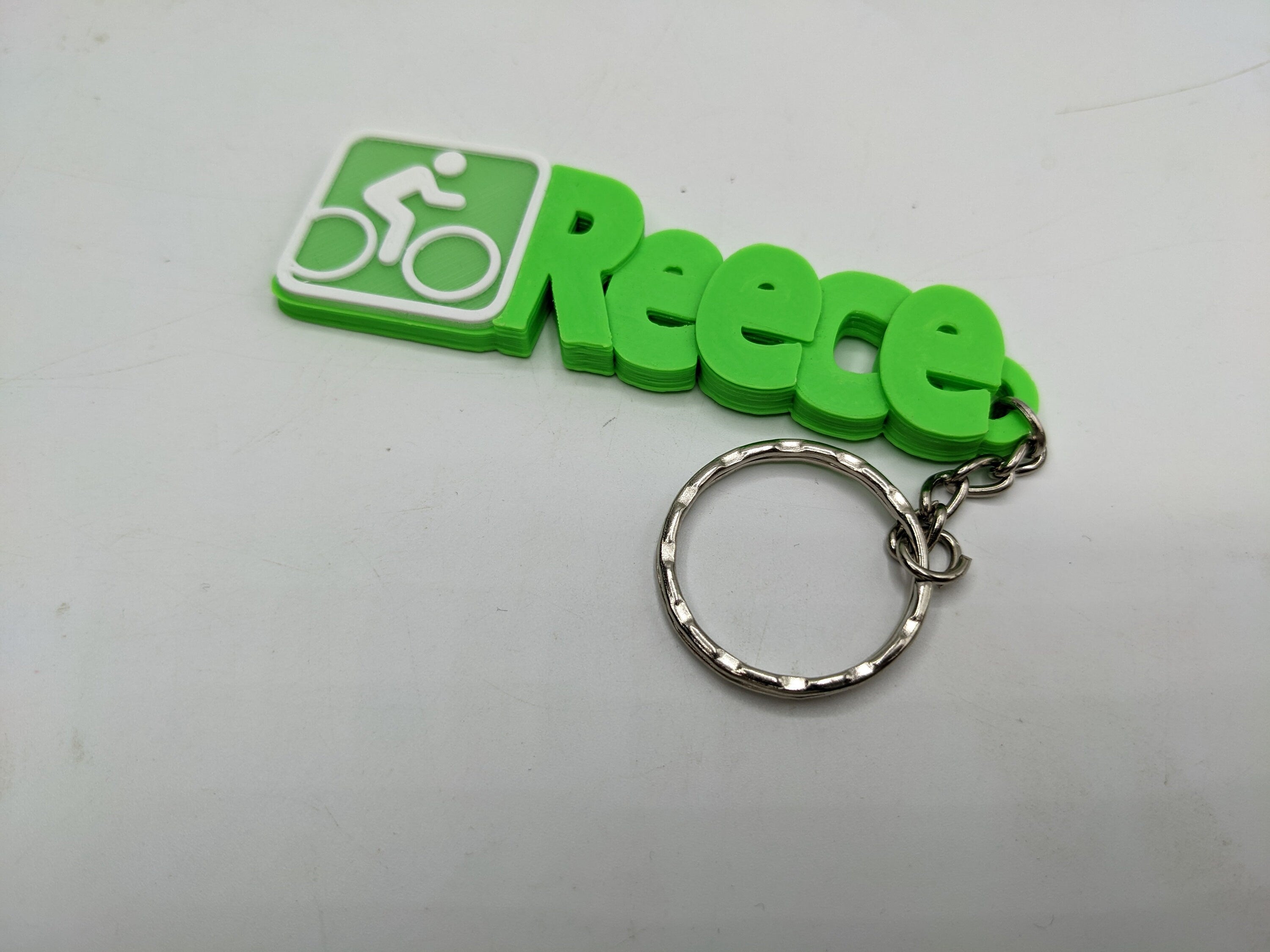 Personalised Cycling Keyring, Cycling Bag Tag, Gift for a Cycler, Cycling Keyring Gift, Cycling Gift, Biker Keyring, Mountain Biker Keyring