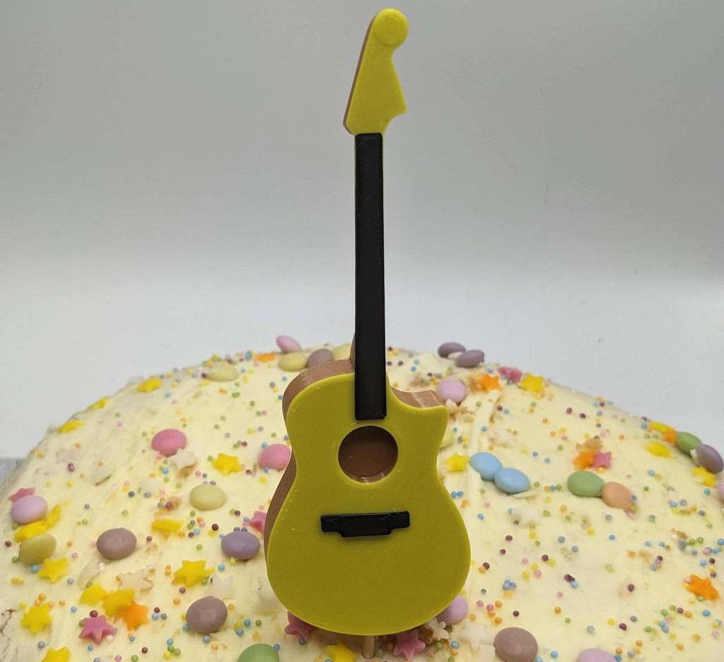 Acoustic Guitar Cake Topper / Guitarist Cake Topper / Gift for Acoustic Guitarist Birthday / Music Teacher Cake / Acoustic Guitar Gift