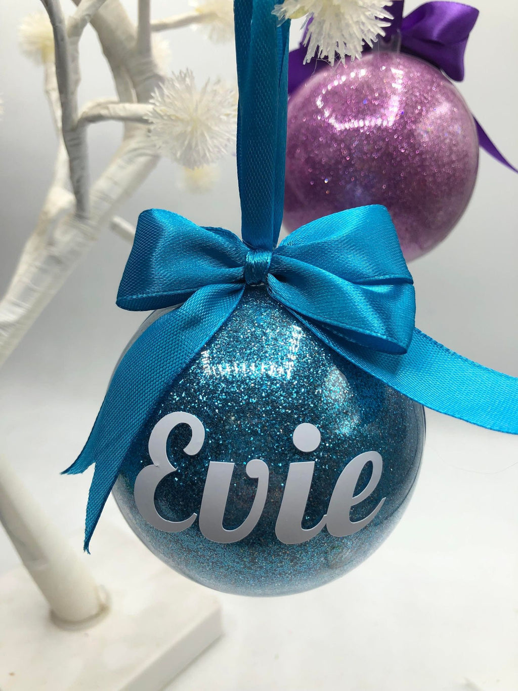Personalised Glitter Bauble, Personalised Bauble, Tree Personalised Decoration, Name Bauble, Personalised Christmas Gift, First Christmas