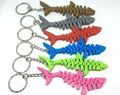 Flexible Shark Keyring / Shark Bag Tag / Coloured Shark Keyring / Shark Keyring / Sealife Keyring / Shark Lover Keyring / Articulated Shark