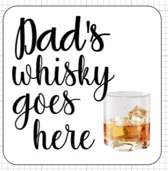 Personalised Drink Coaster, Your Name and Drink, Personalise Favourite Drink, Wedding Gift, Christmas Gift, Stocking Filler, Drink Mat Gift