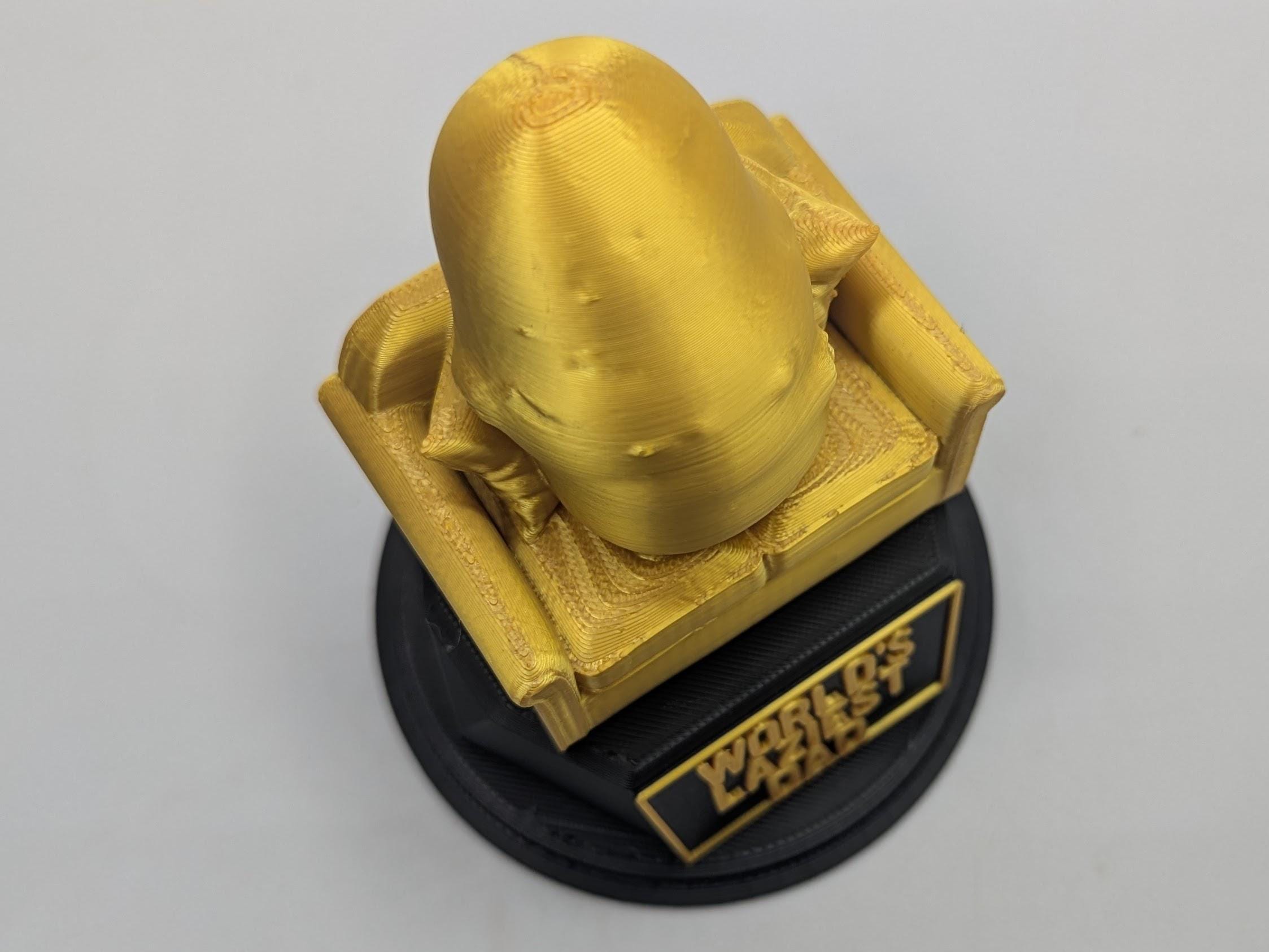 Worlds Laziest Dad Trophy, Dad Couch Potato Award, Personalised Couch Potato Trophy, Potato Trophy, Custom Trophy Gift, Dad Couch Potato