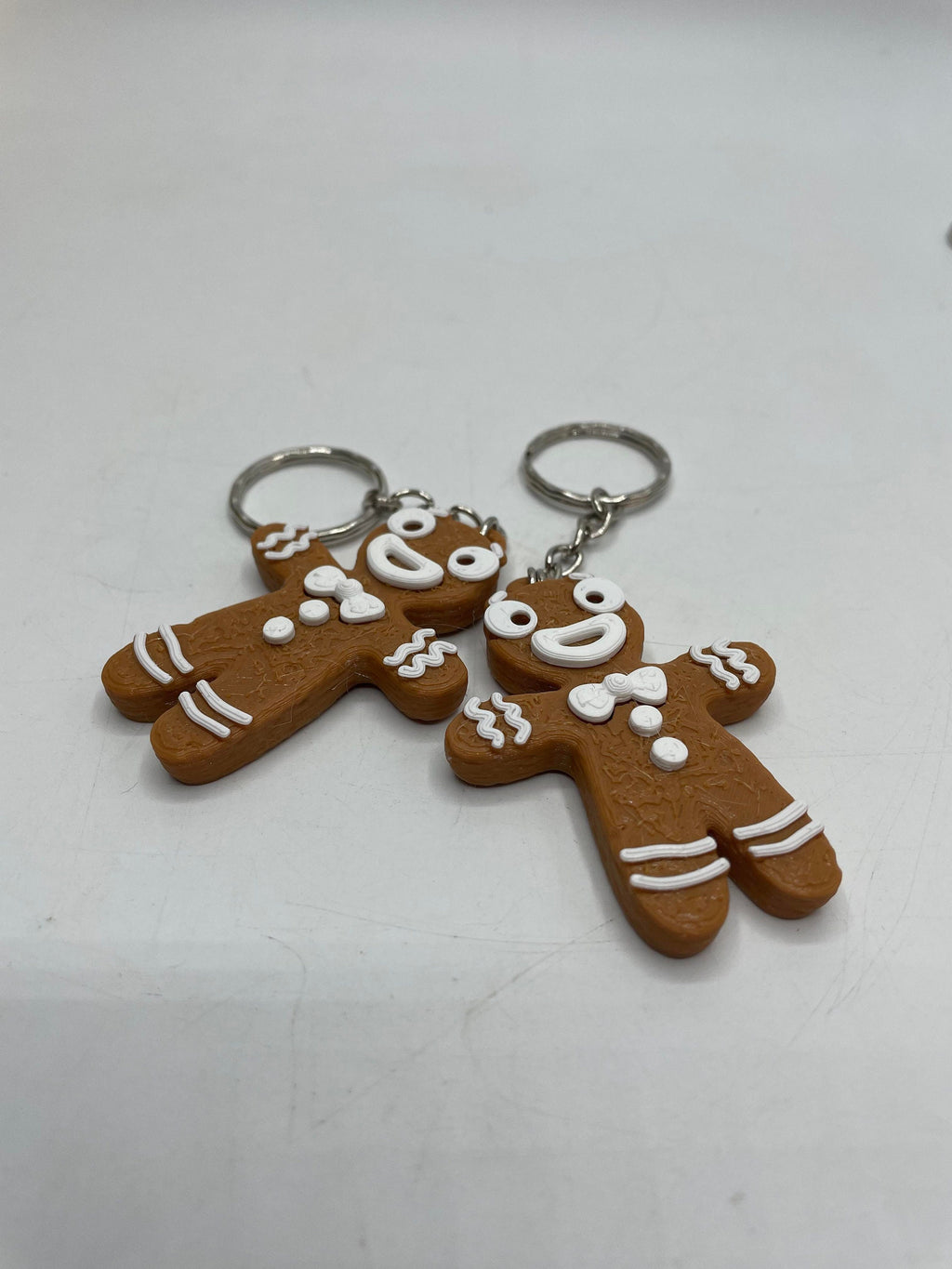 Gingerbread Man Keychain / Cute Gingerbread Man Keyring / Gingerbread Bag Tag Charm / Gingerbread Keyring Stocking Filler / Christmas Gift