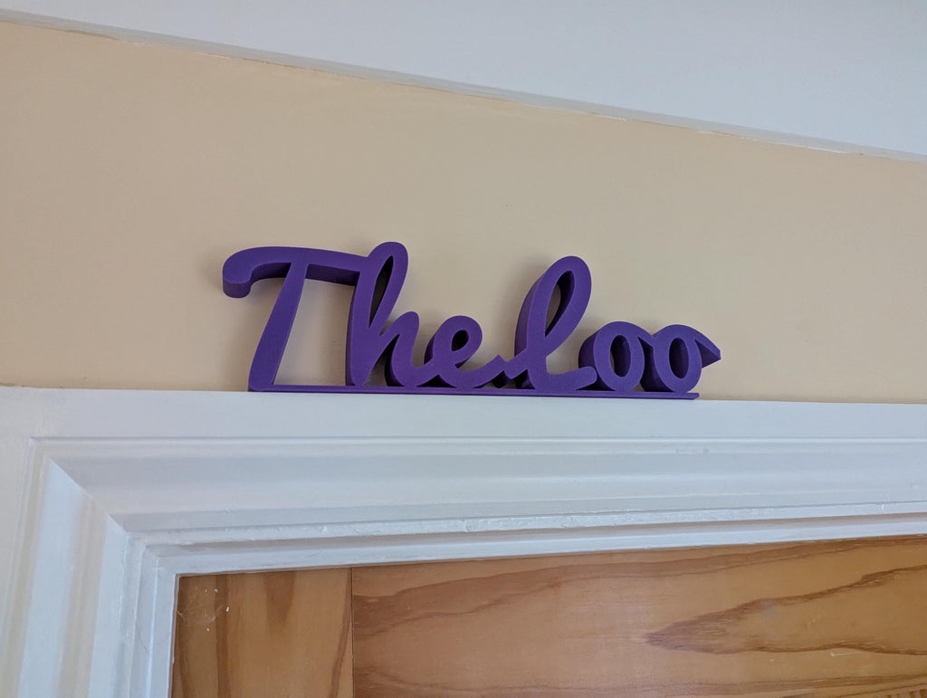 The Loo Door Sign, Toilet Door Sign, Bathroom Door Sign, Custom Door Sign, Door Topper, Toilet Door Sign, Toilet Sign, Bathroom Door Sign