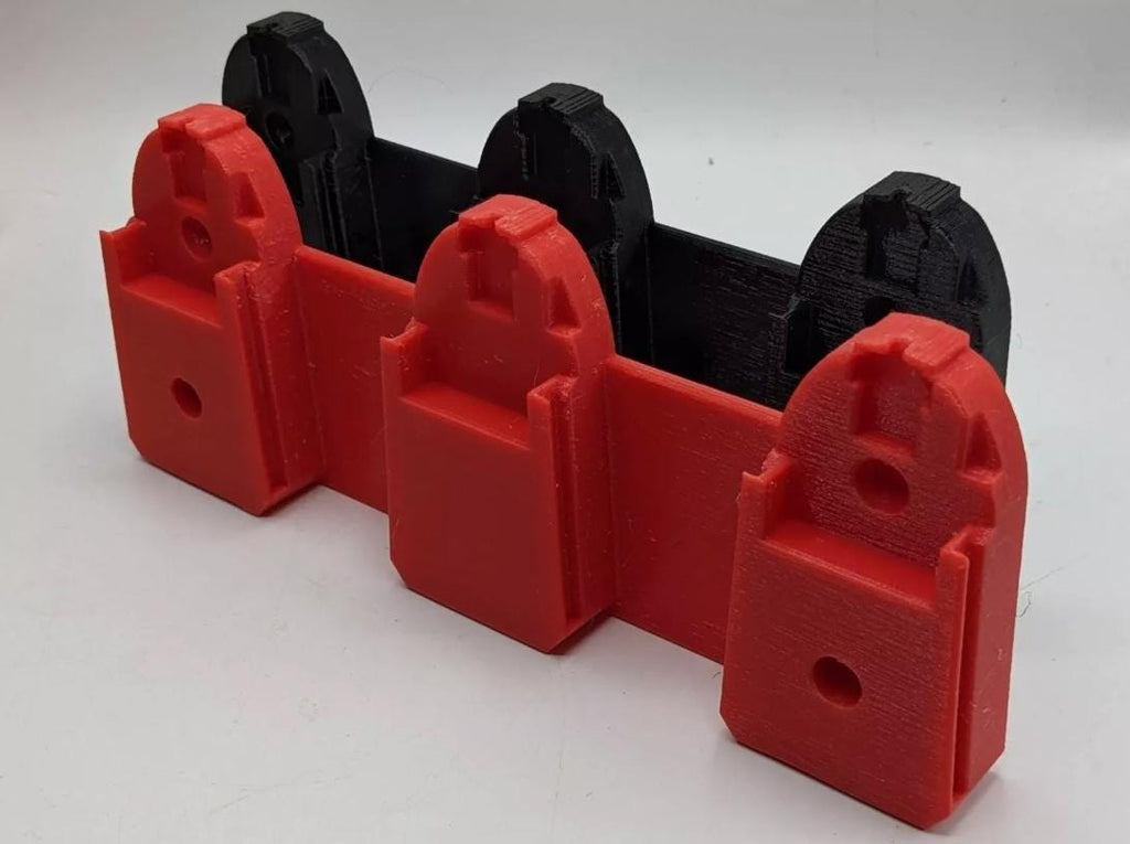 Triple Battery Wall Mount for BOSCH 18V PBA W-B Power4all Batteries / Storage Holder Fits three of Bosch's new Power4all System tool batteries.