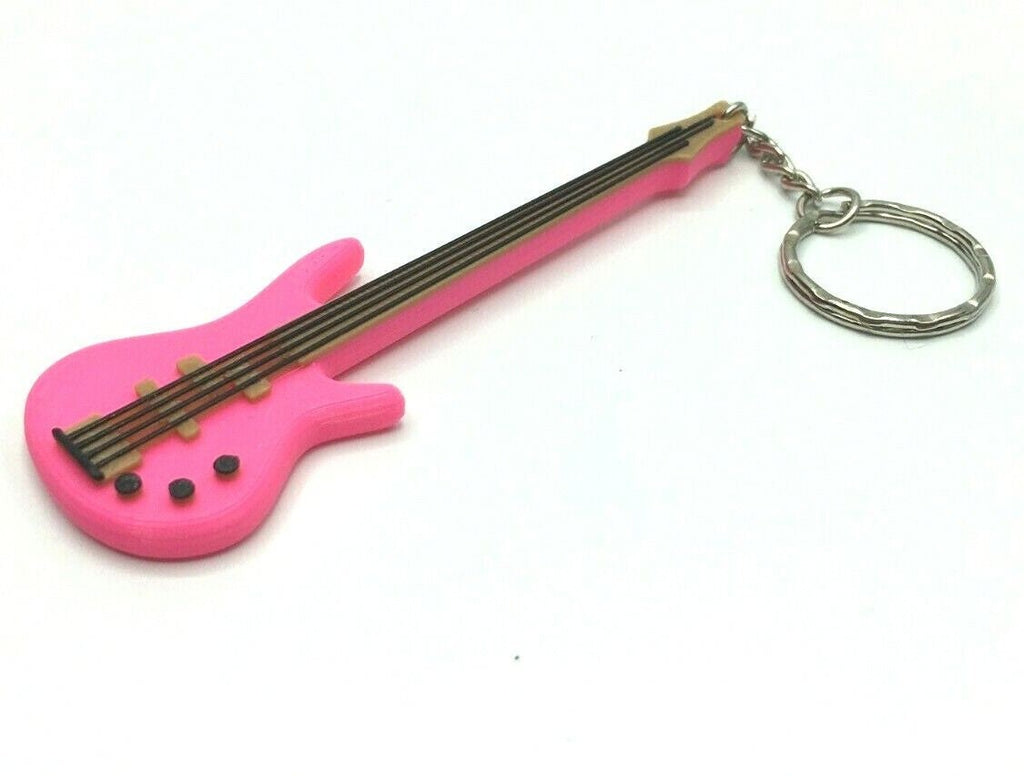 Electric Bass Guitar Keyring, Gift for Bass Player, Music Teacher Gift, Bass Guitar Lover Keyring, Guitarist Gift, Music Keyring Gift, Music
