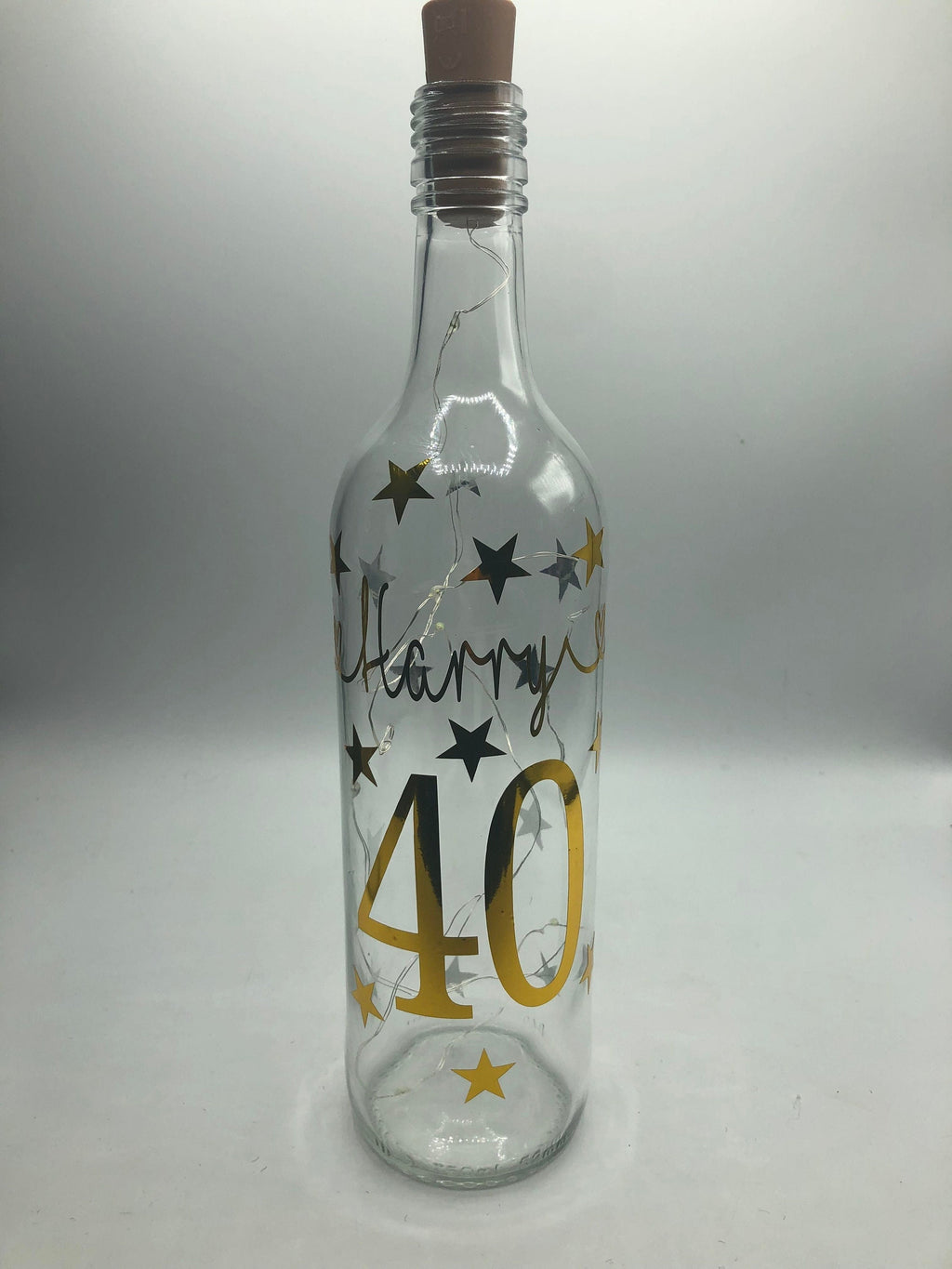 Personalised Light up Bottle, Milestone Birthday, 18th Birthday, 21st Birthday, 30th Birthday, 40th Birthday, 50th Birthday, For Her / Him