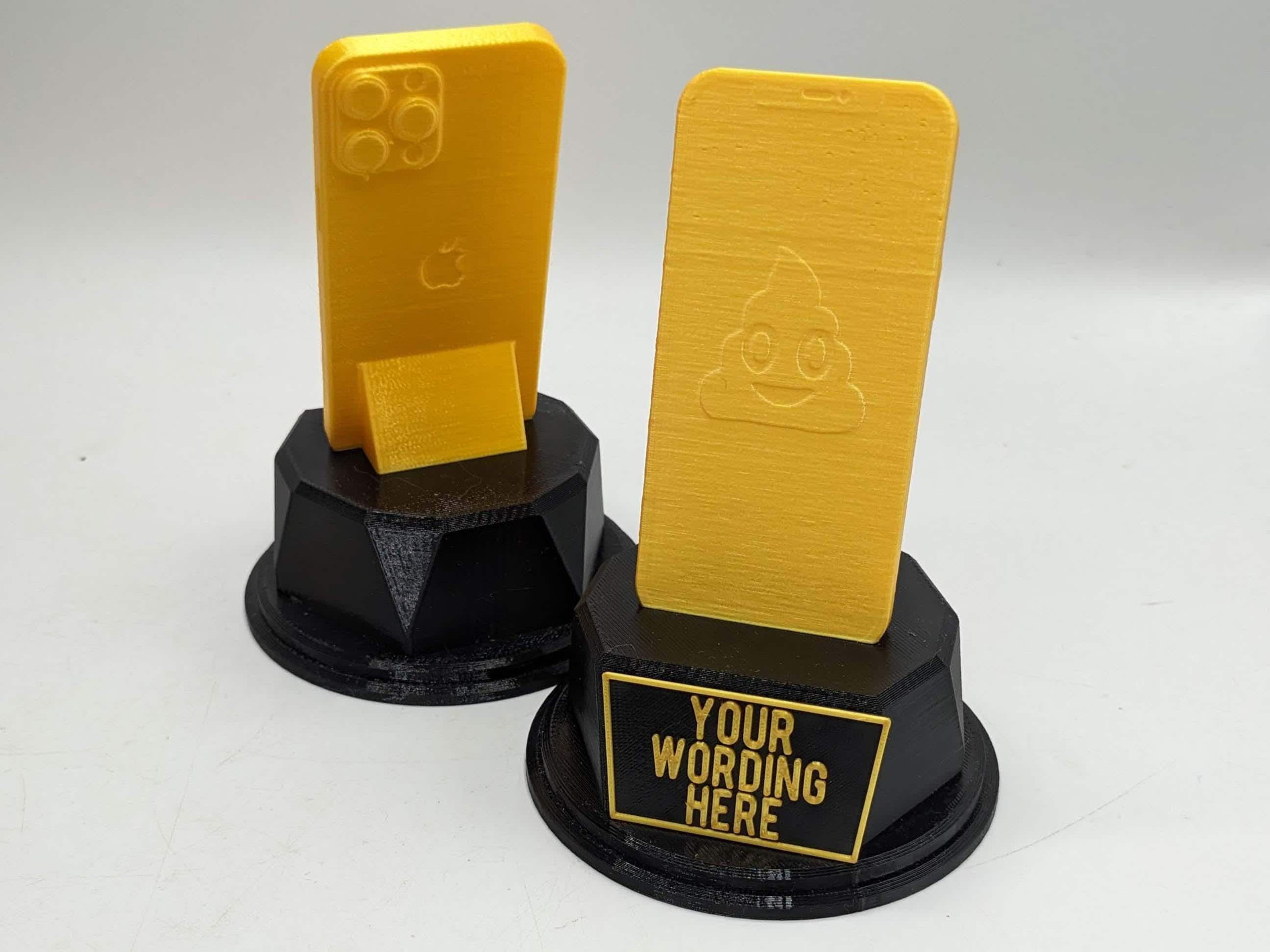 Personalised Phone Trophy / Phone Trophy / Phone Award / Gift for Mobile Phone User / Funny Mobile Award / Mobile Phone Joke Trophy / Phone