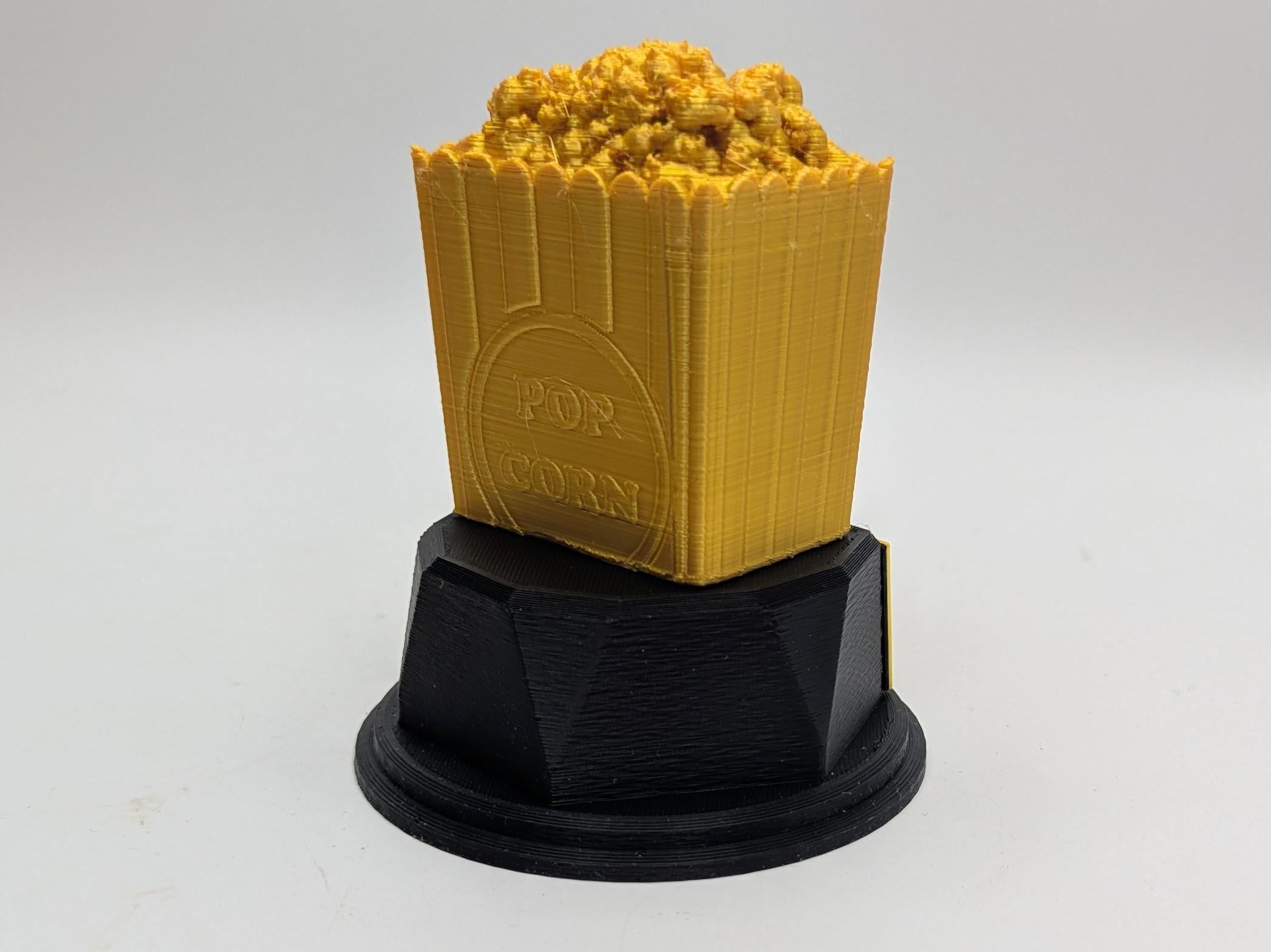 Personalised Popcorn Trophy, Cinema Trophy, Popcorn Lover Gift, Film Lover Award, Popcorn Award Trophy, Custom Popcorn Trophy, Popcorn Shape