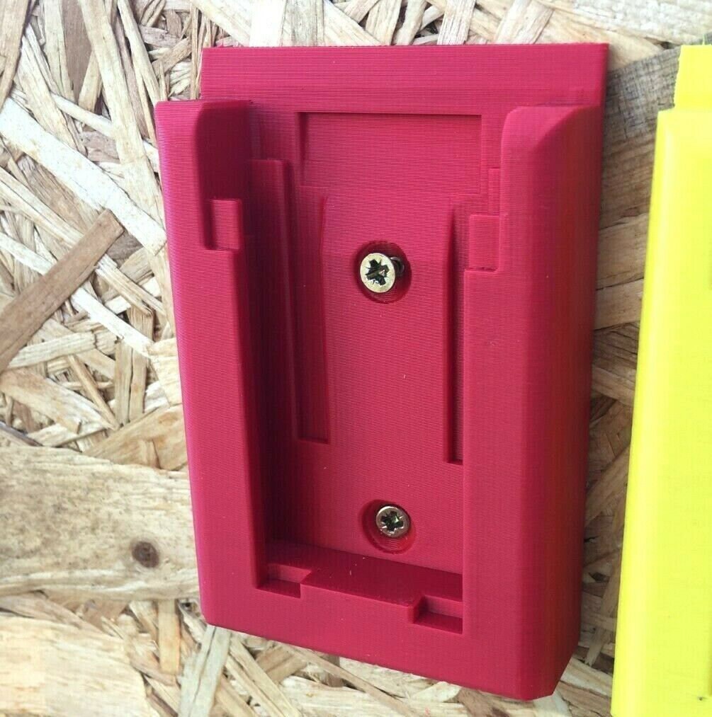 Wall Mount for Stanley Fatmax 18v Batteries / Wall or Undershelf + Colour Choice / Stanley Famax 18v Battery Wall Mount / Battery Holder
