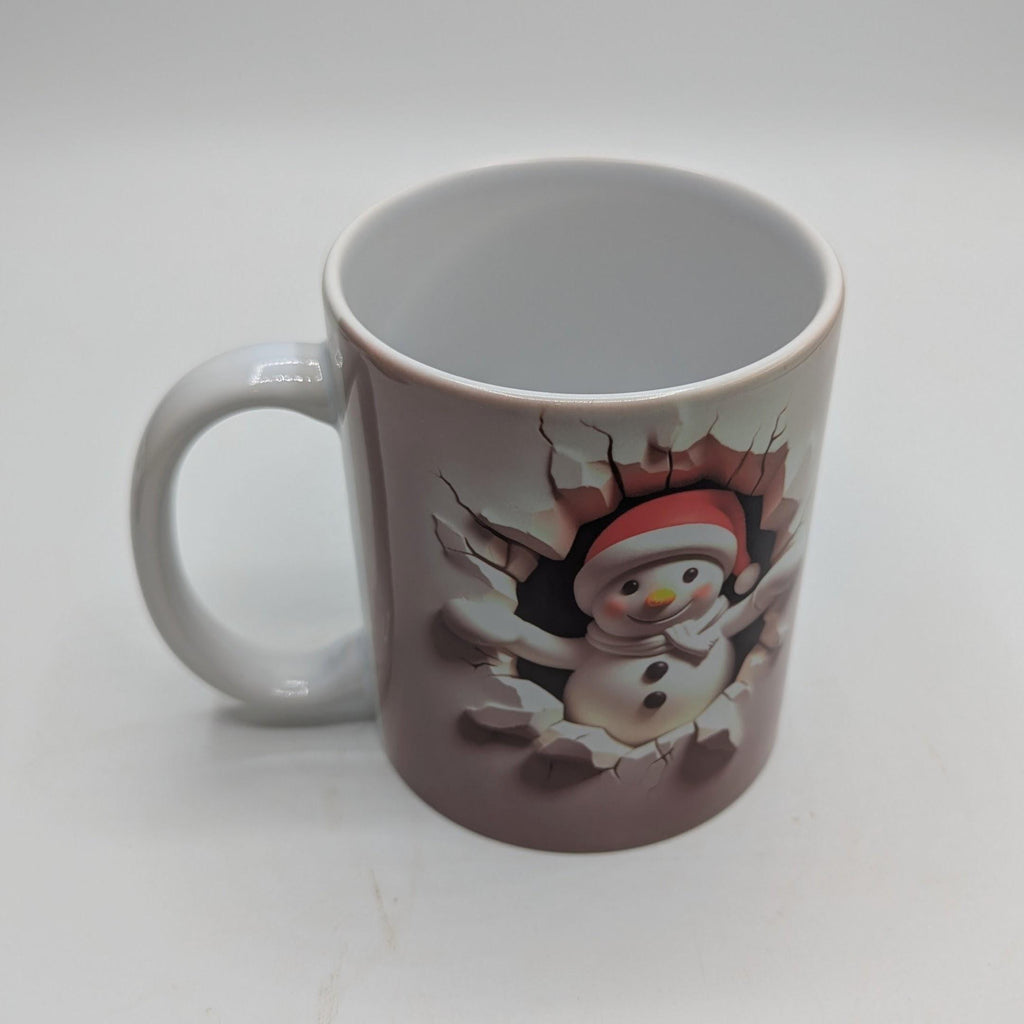 Christmas Snowman 3D Mug, Fun Snowman Mug, Christmas Hot Chocolate Mug, Snowman Christmas Gift, Gift For Her, Gift for Him, Stocking Filler
